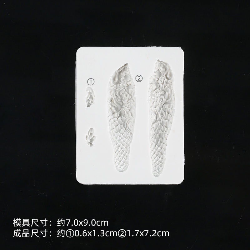 Nine-Tailed Fox Embossed Fondant Silicone Mold