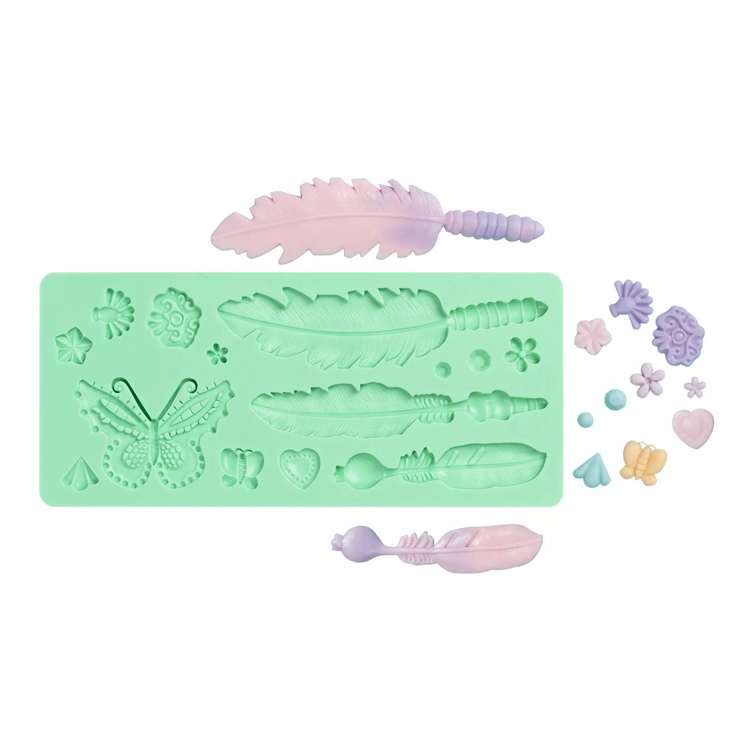 Body, Feathers, Butterfly, Lace Patterns Integrated Silicone Mold