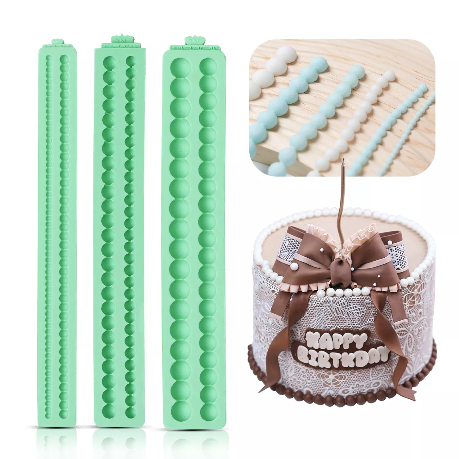 Pattern Pearl String Silicone Fondant Mold