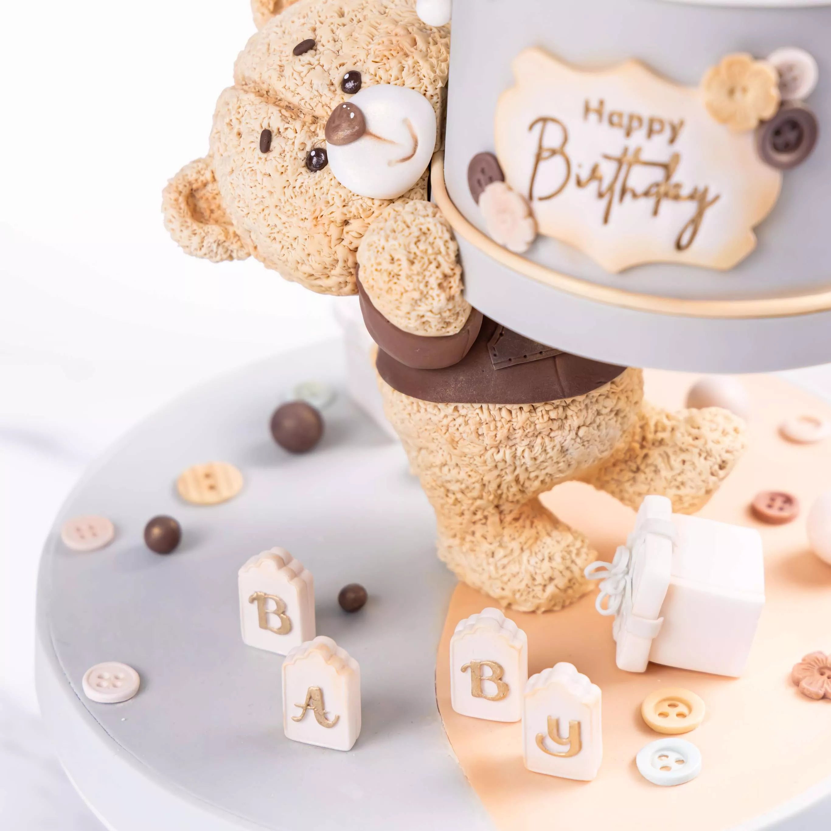 Floating Q-Version Bear Cake Decoration Masterclass