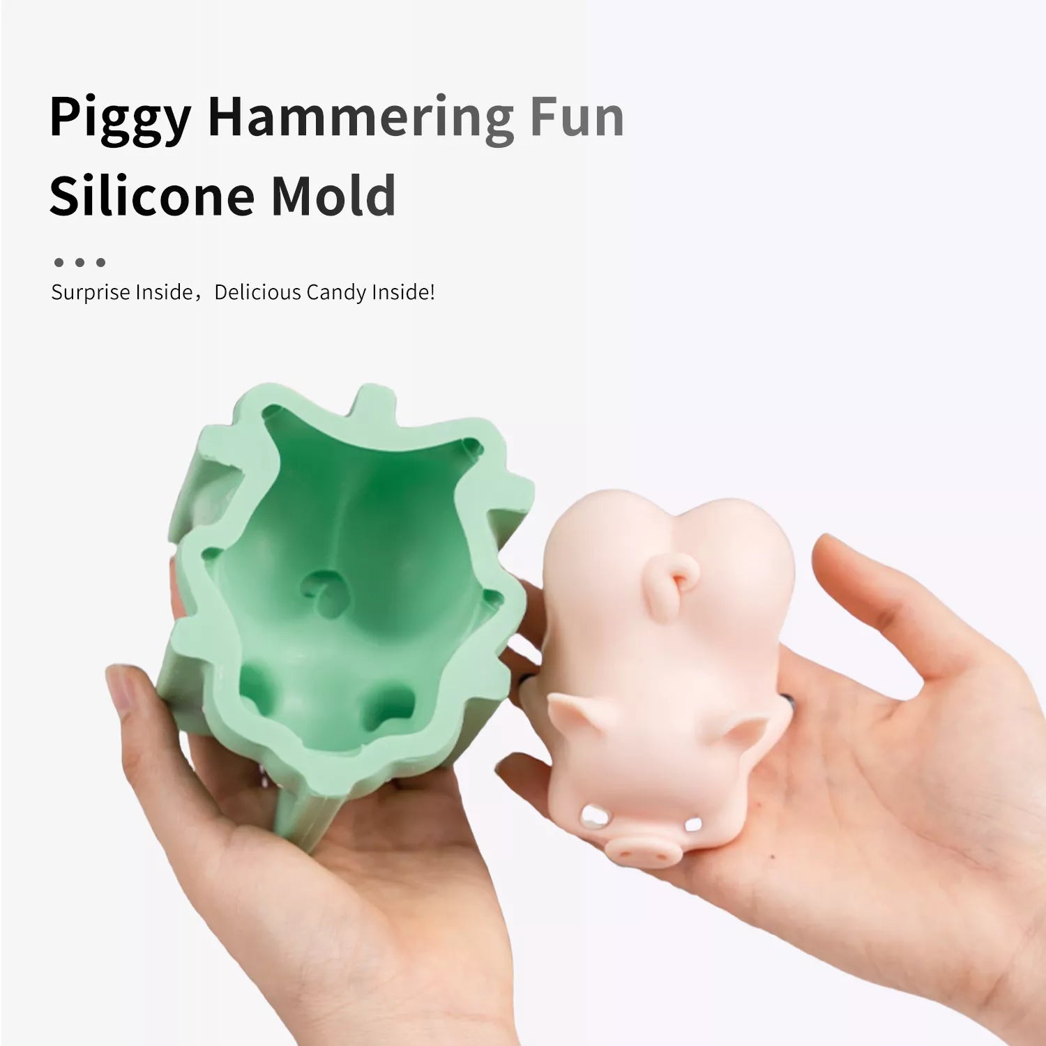 Piggy Knock-Knock Silicone Mold