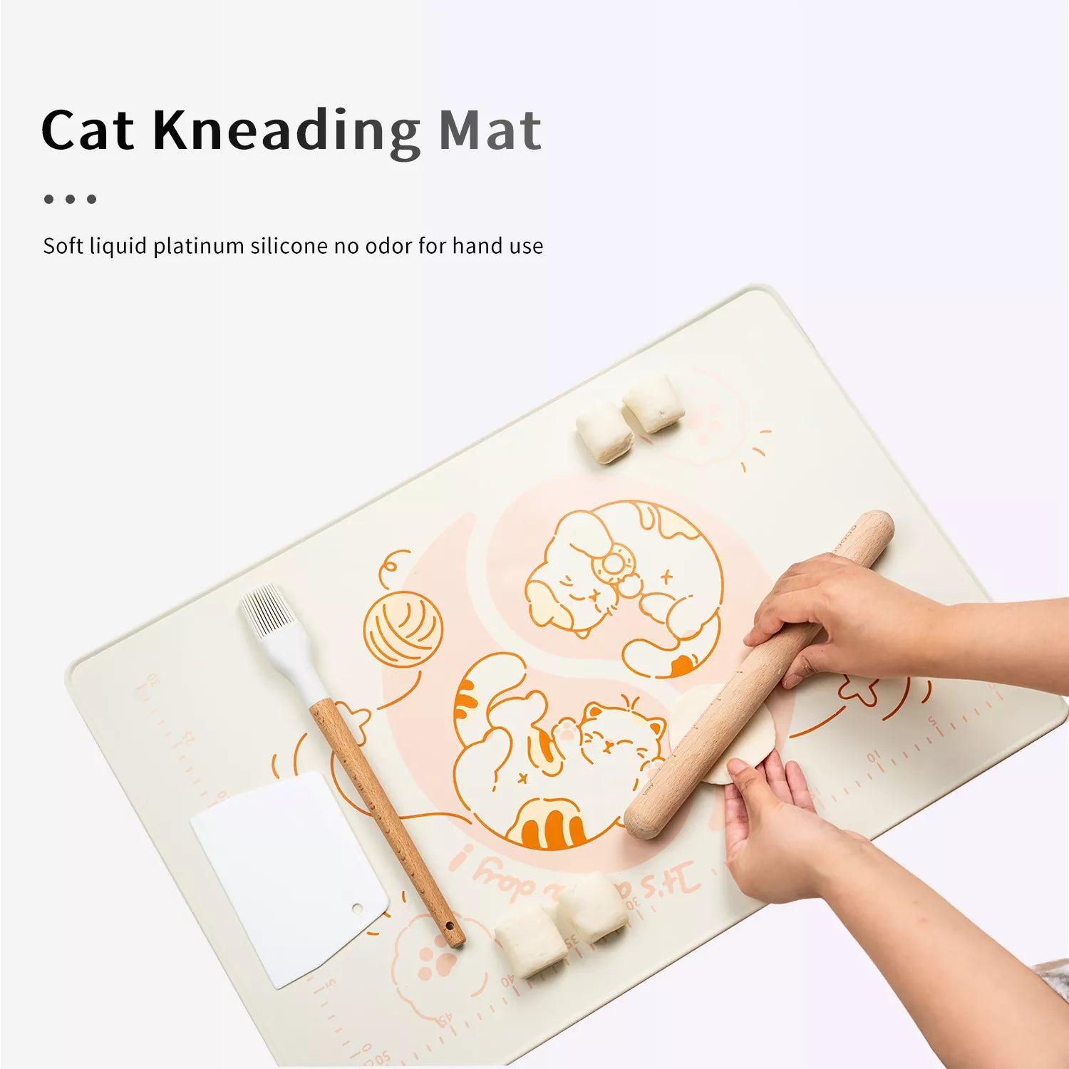 Kitten Theme Kitchen Dough Mat