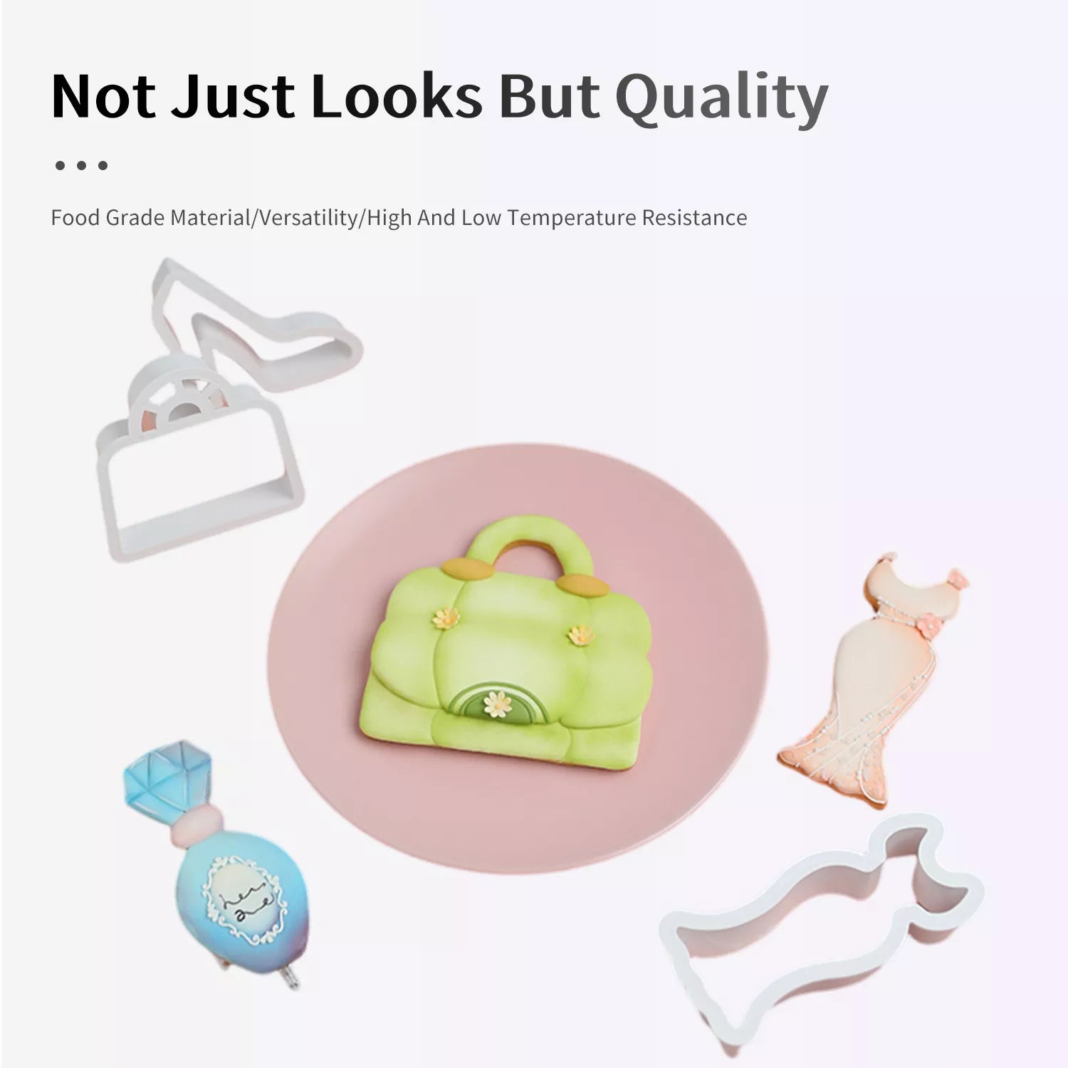 Skirt, High-Heeled Shoes, Handbag Cutting Mold Set