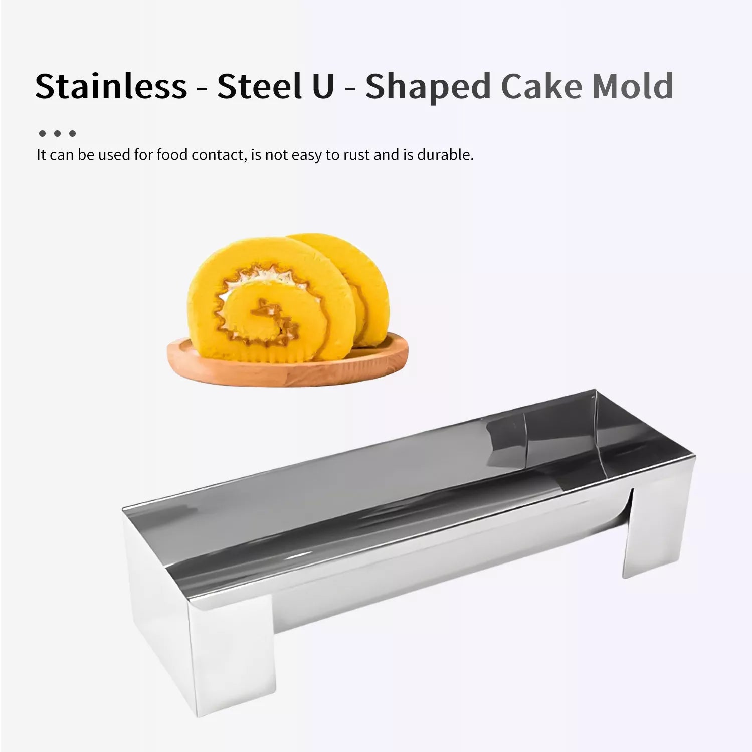Stainless Steel U-shaped Telescopic Mold for Cake Roll