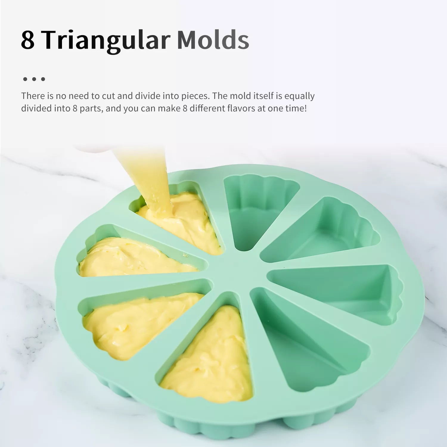 8-Cavity Cheese Silicon Mold