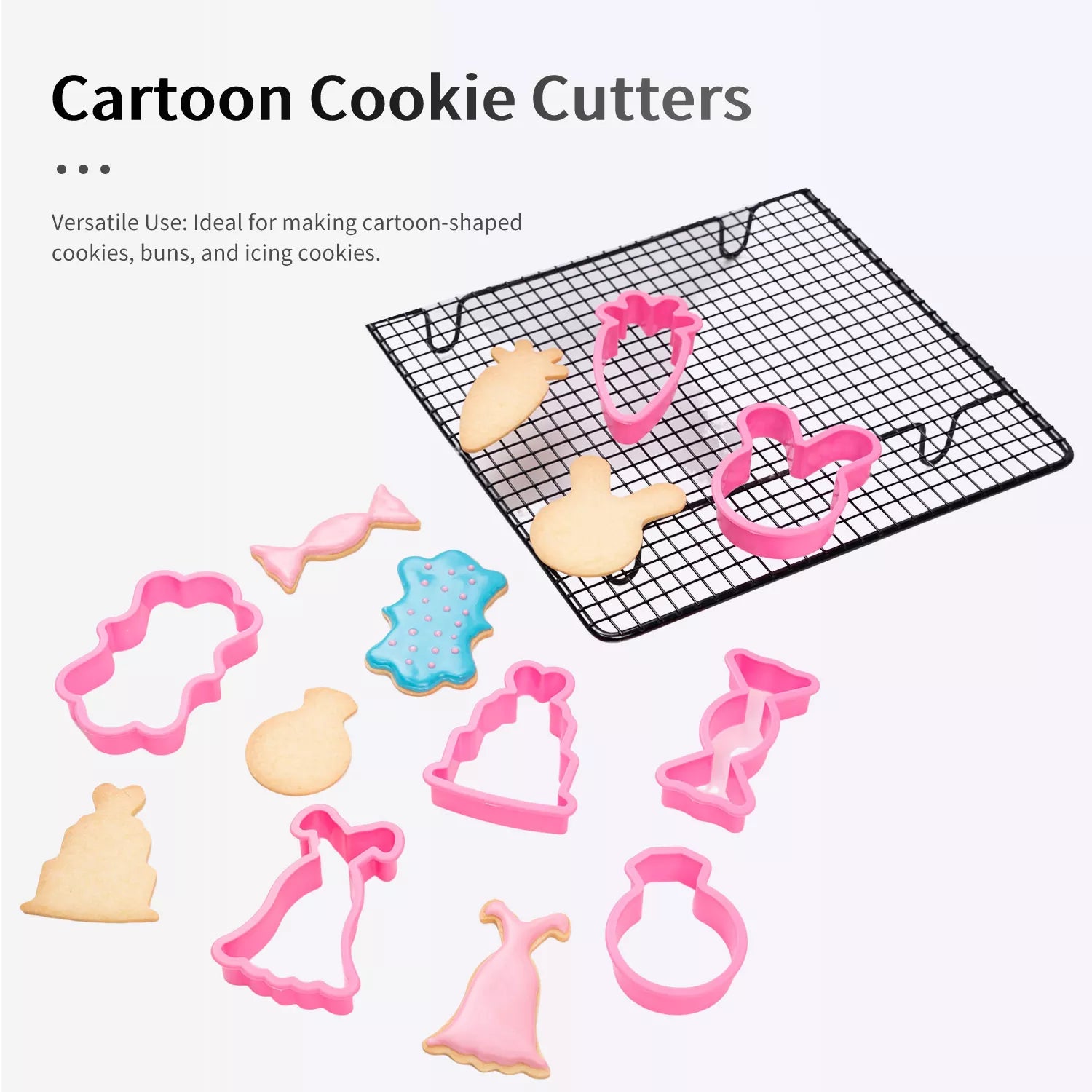 Animal, Candy, Number Fondant Cookie Cutter Set Mold