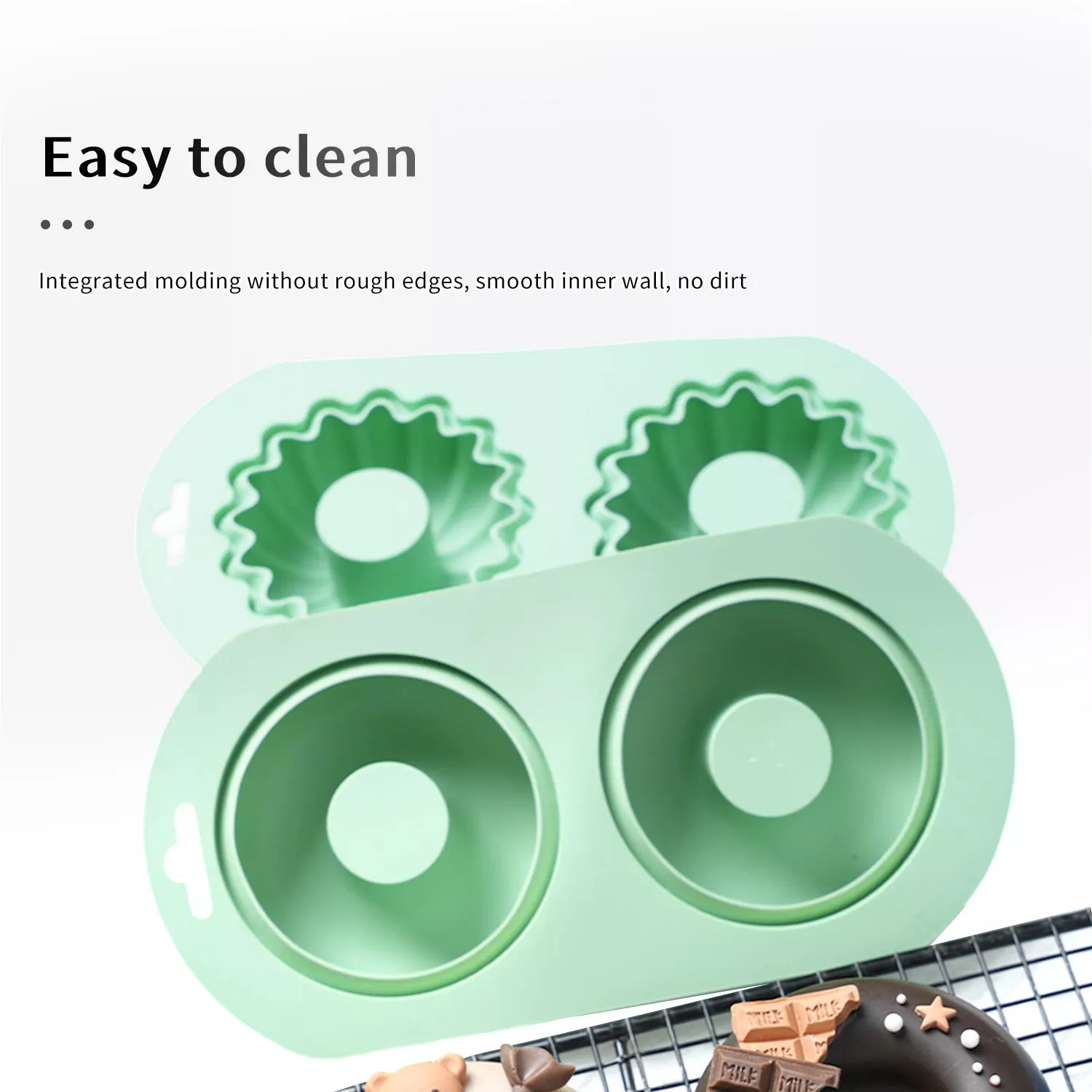2-Hole Bundt Silicone Cake Mold