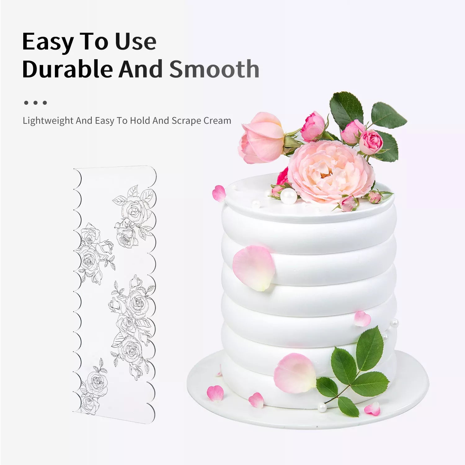 Acrylic Cake Icing Aid Board Set of 4
