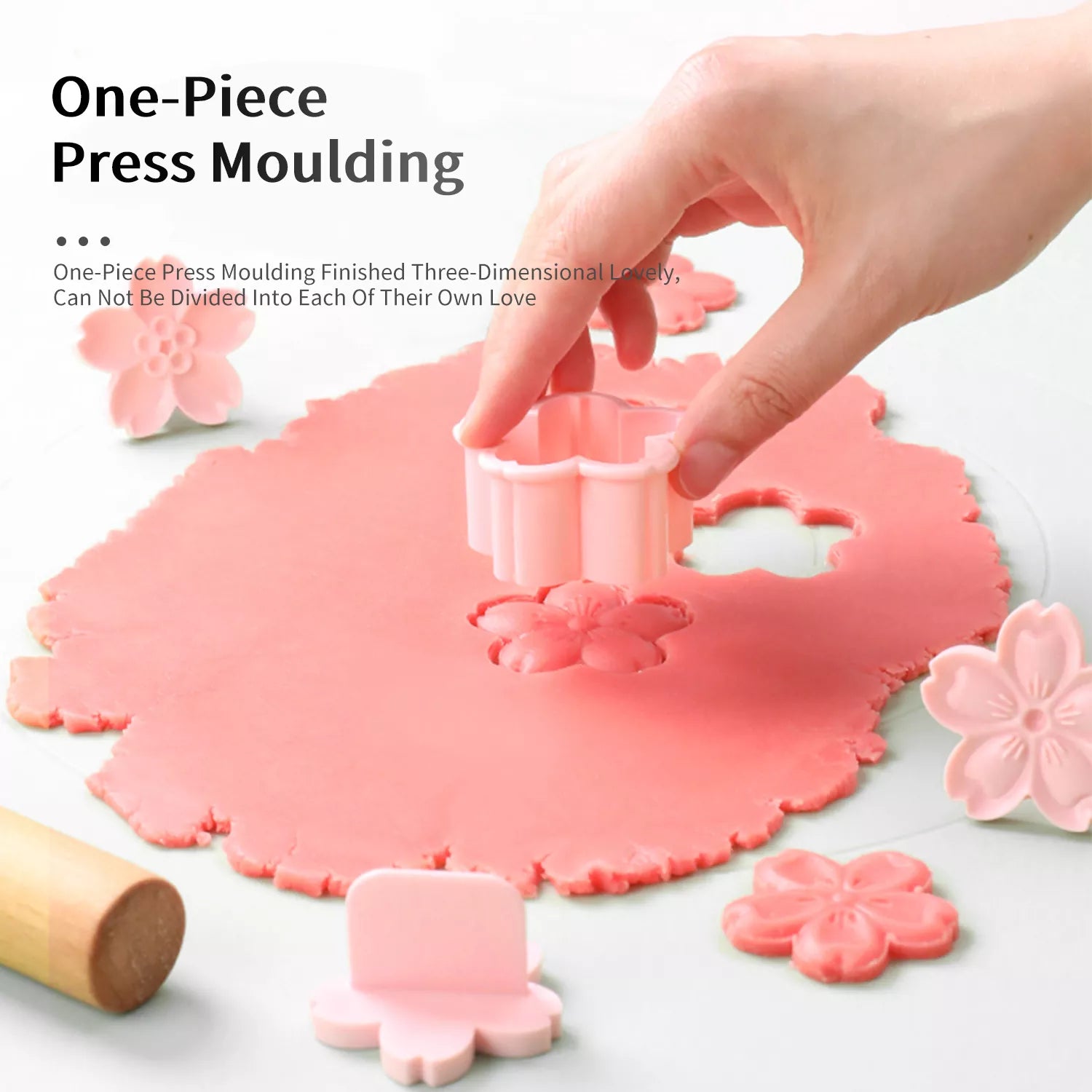 Cherry Blossom 6-Piece Cutter And Embossing Mold