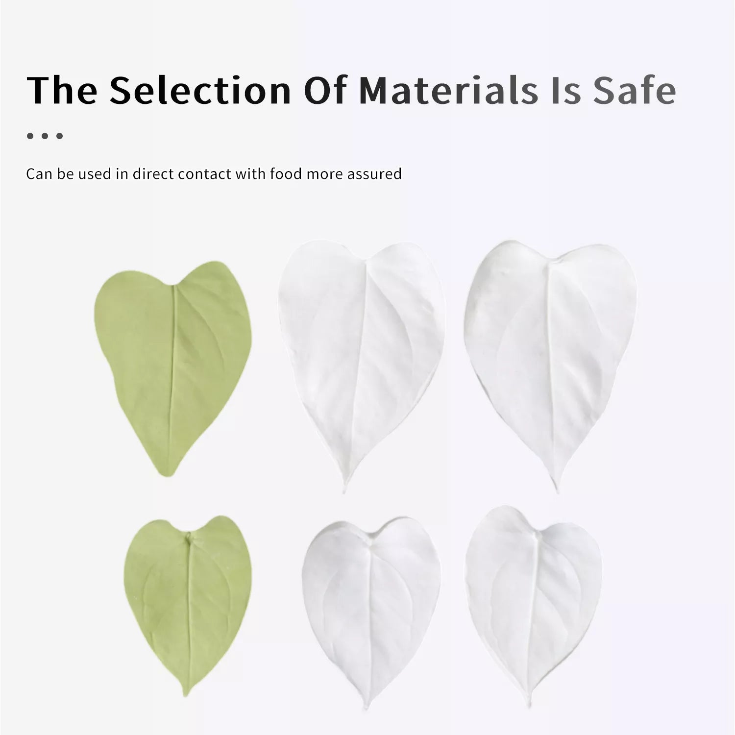 Realistic Anthurium Leaf Sugar Paste Cutting And Embossing Silicone Mold Set