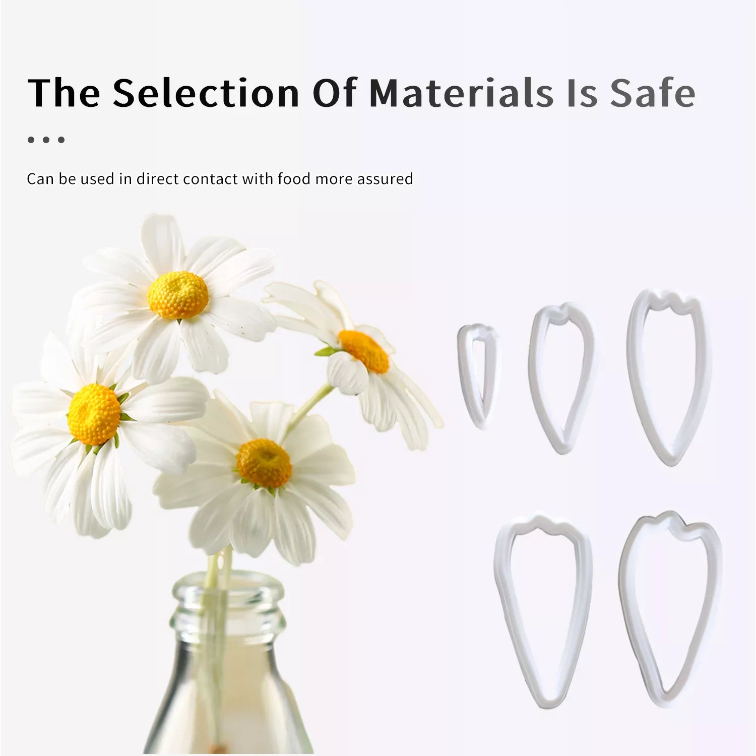 Realistic Cosmos Sugar Paste Cutting And Embossing Silicone Mold Set