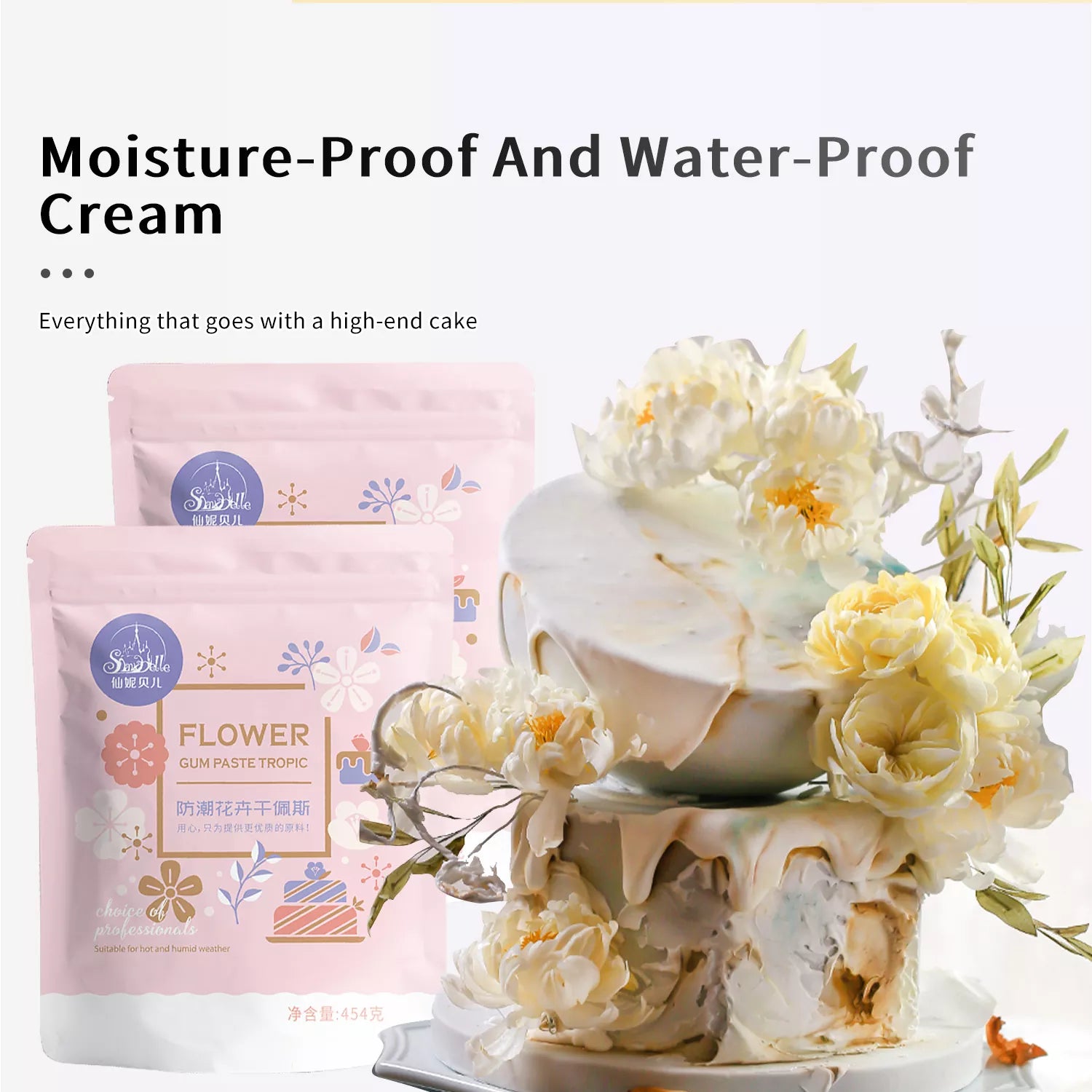 Moisture-proof Floral Fondant Gum Paste
