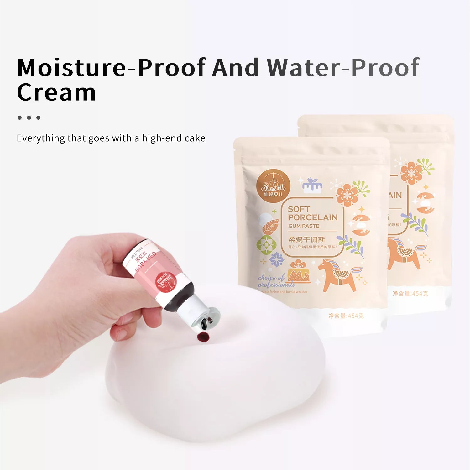 Soft Porcelain Fondant Gum Paste 454g