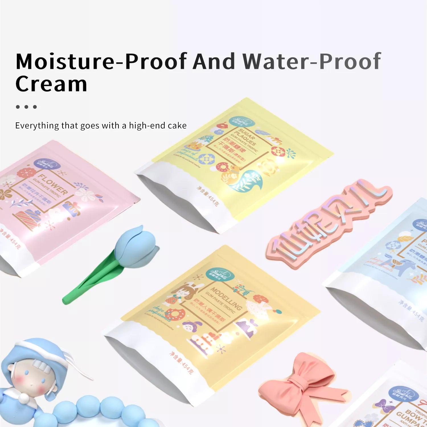 Moisture-proof Figurine Fondant Gum Paste