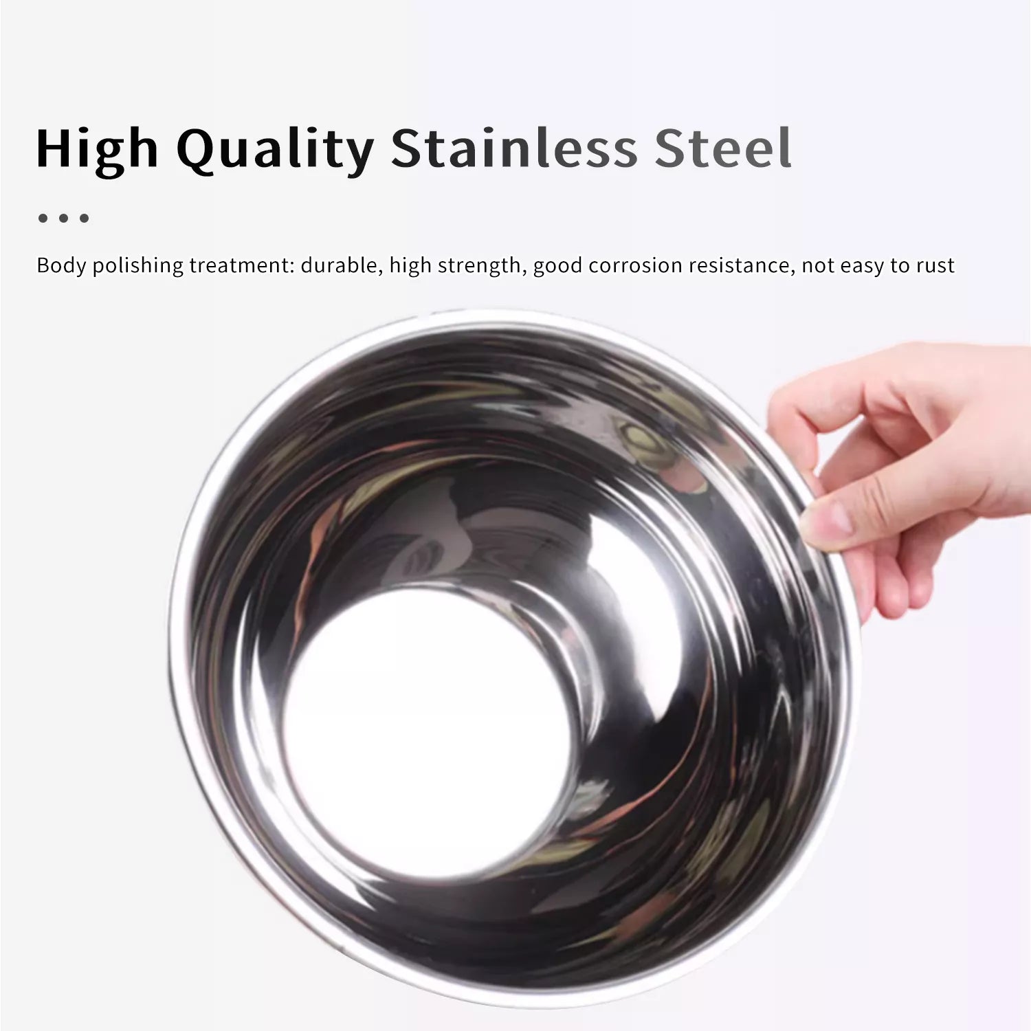 Thickened and heightened Stainless Steel Egg Beating Bowl