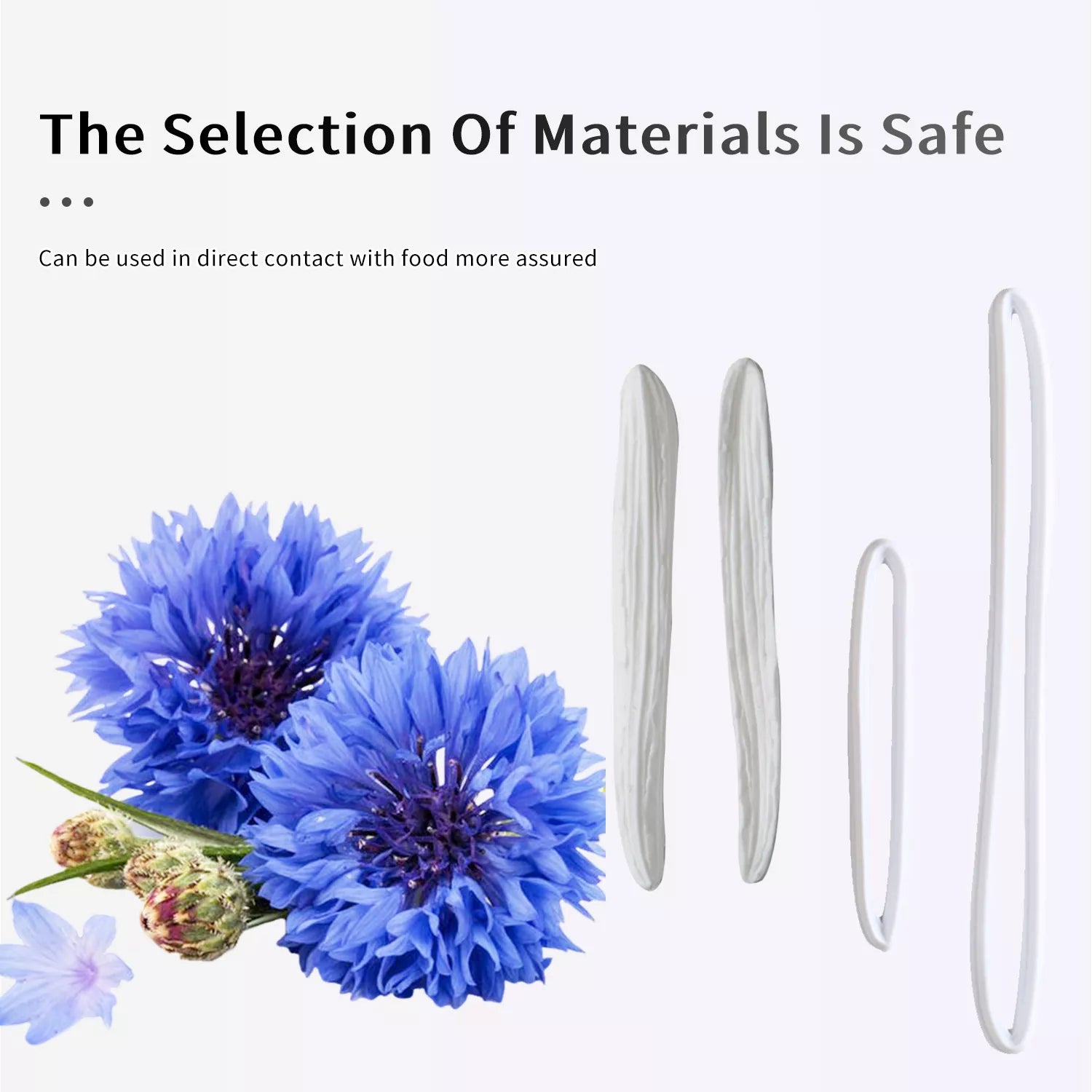 Realistic Cornflower Petal and Leaf Sugar Paste Cutting And Embossing Silicone Mold Set