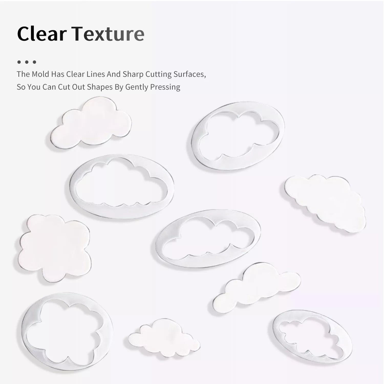Cloud 8-Piece Cutter and Embossing Mold