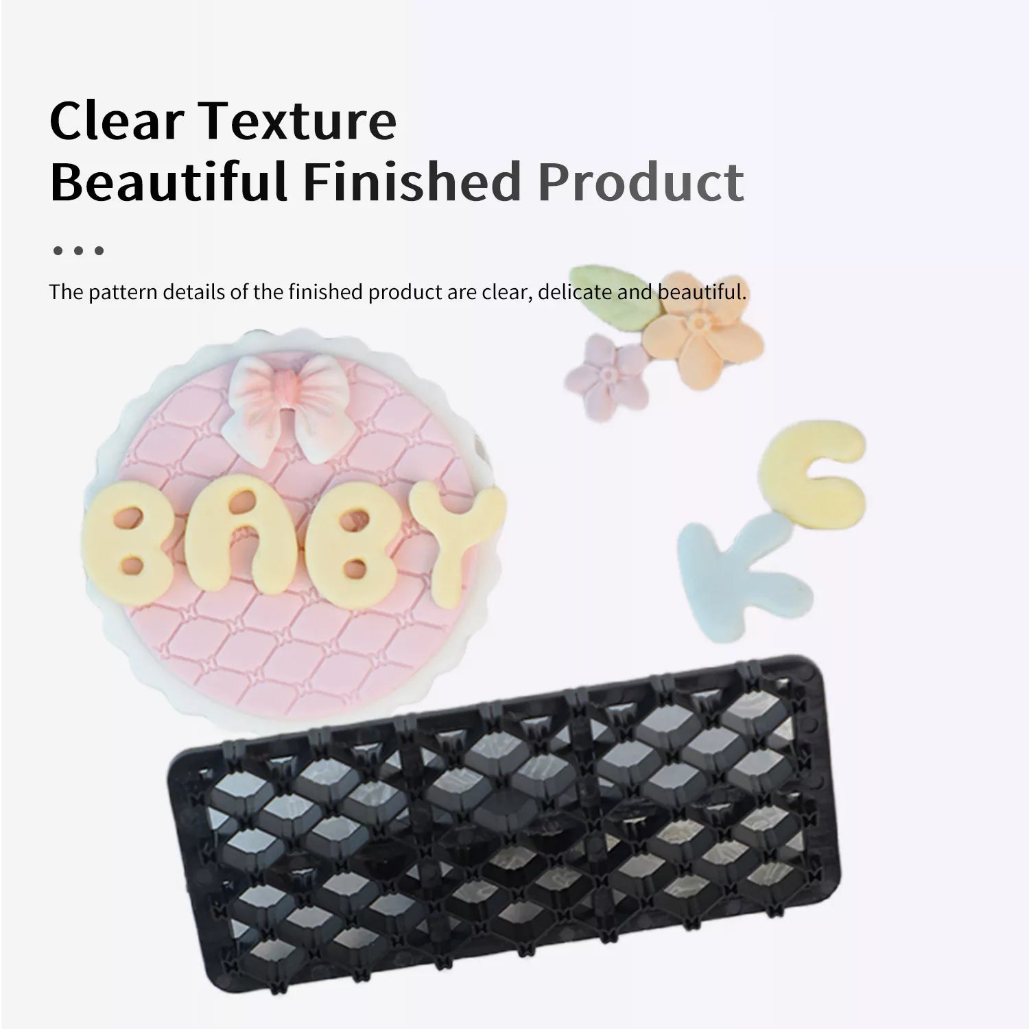 Square Pattern Fondant Pressing Mold