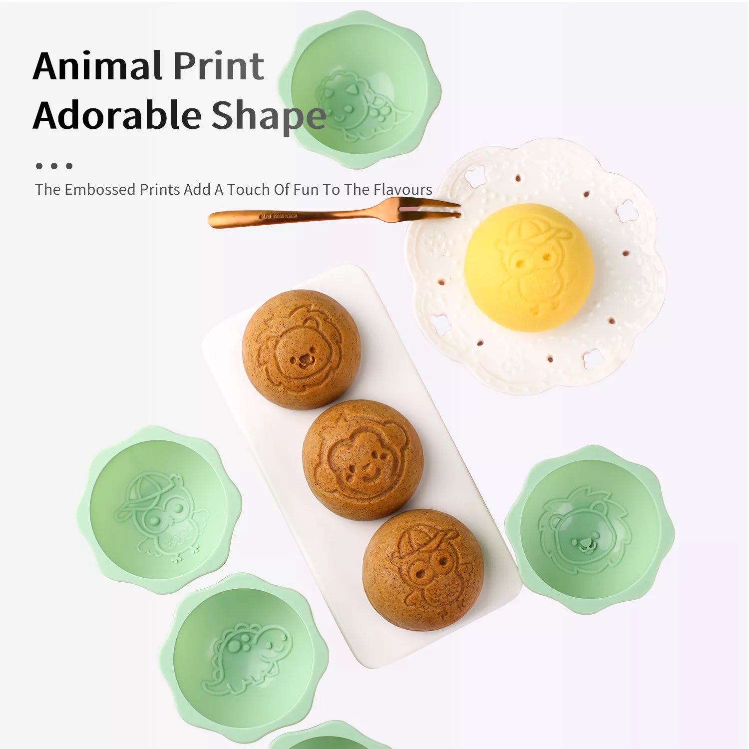 6-Piece Set Cartoon Cake Silicone Mold