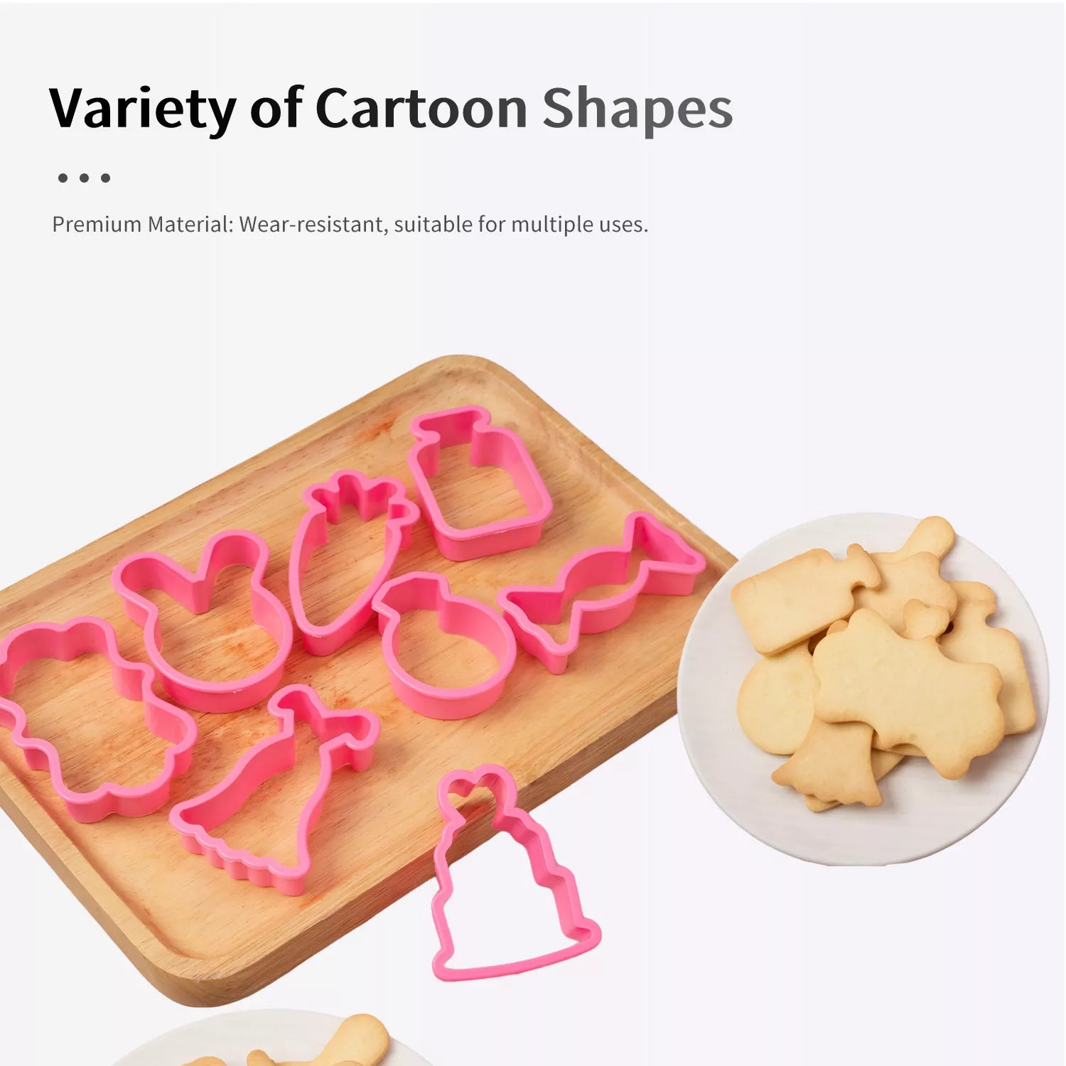 Animal, Candy, Number Fondant Cookie Cutter Set Mold