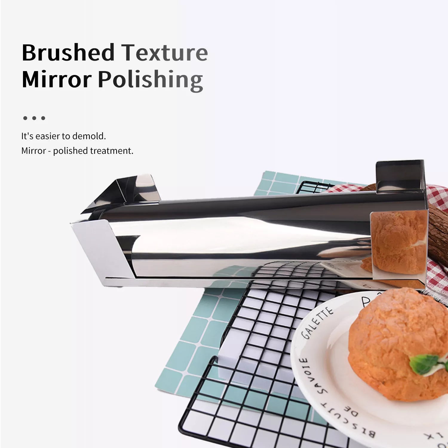 Stainless Steel U-shaped Telescopic Mold for Cake Roll