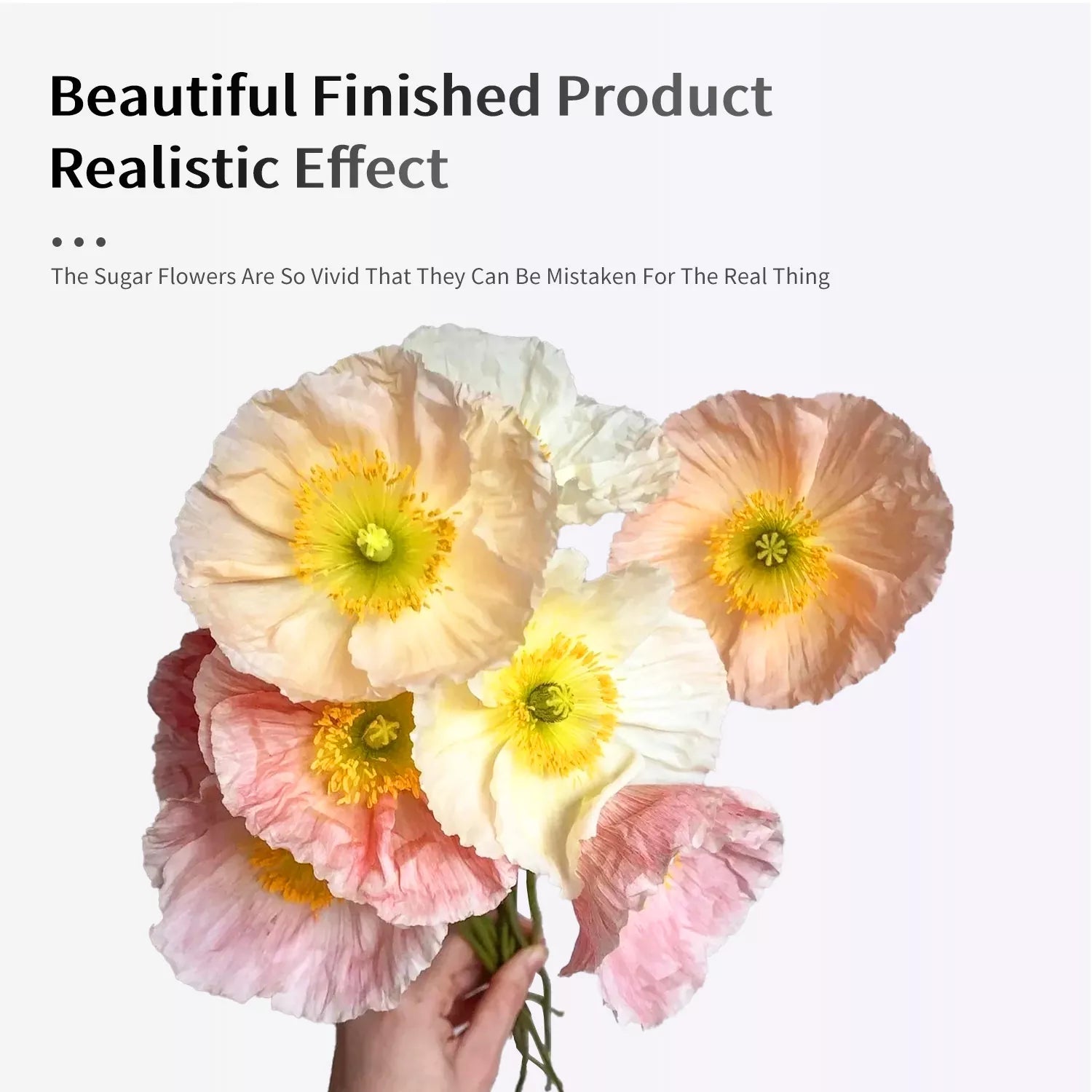 Realistic Poppy Sugar Paste Cutting And Embossing Silicone Mold Set