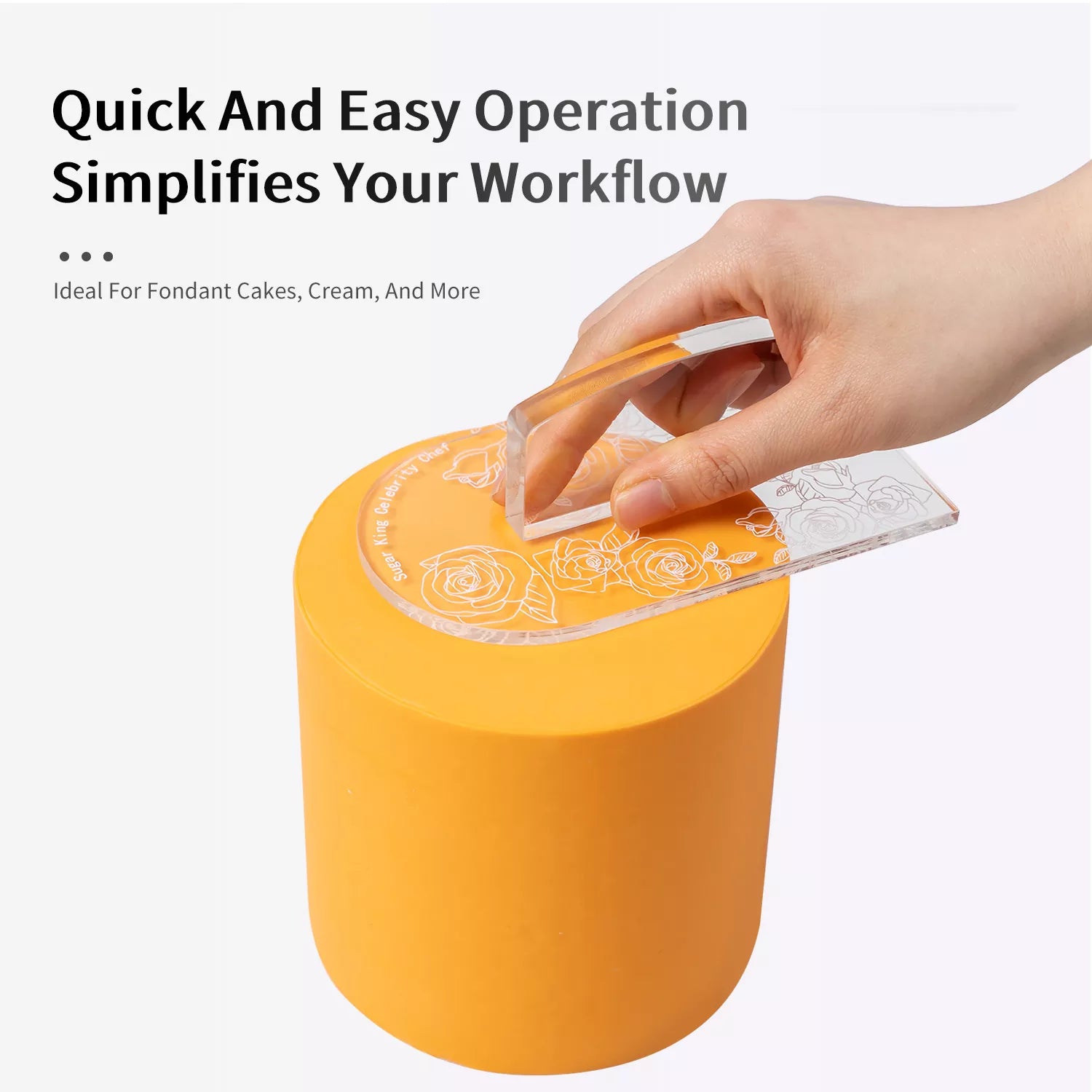 Acrylic Smoother for Baking Fondant Cakes