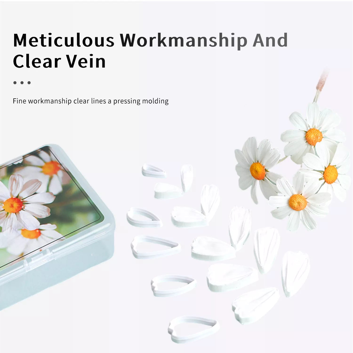 Realistic Cosmos Sugar Paste Cutting And Embossing Silicone Mold Set