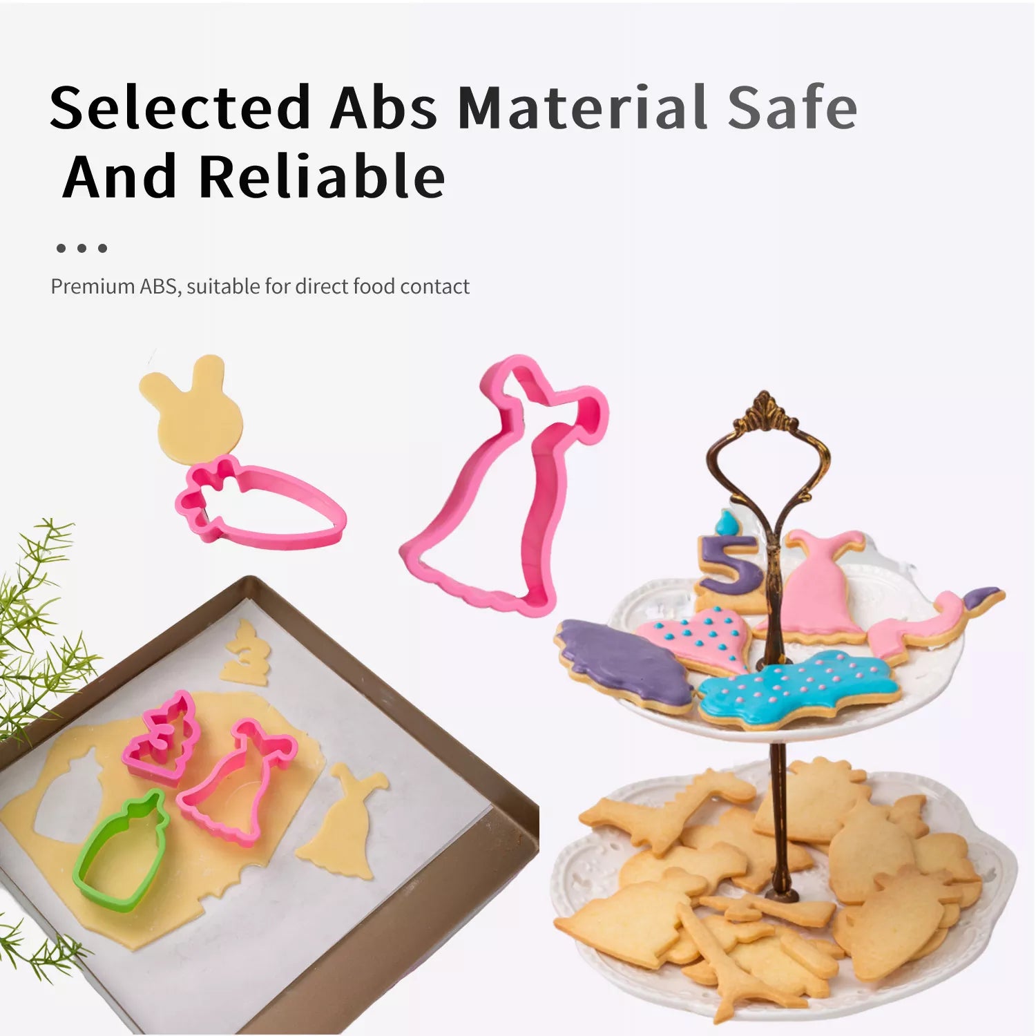 Animal, Candy, Number Fondant Cookie Cutter Set Mold