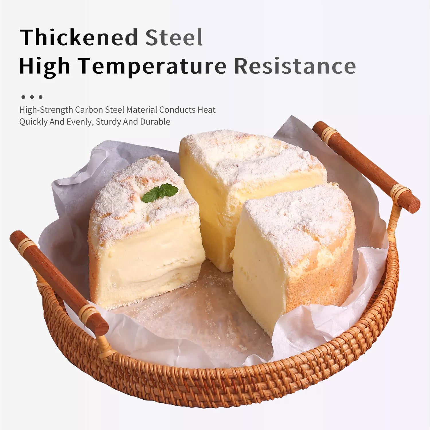 6-Inch Removable Bottom Chiffon Carbon Steel Mold