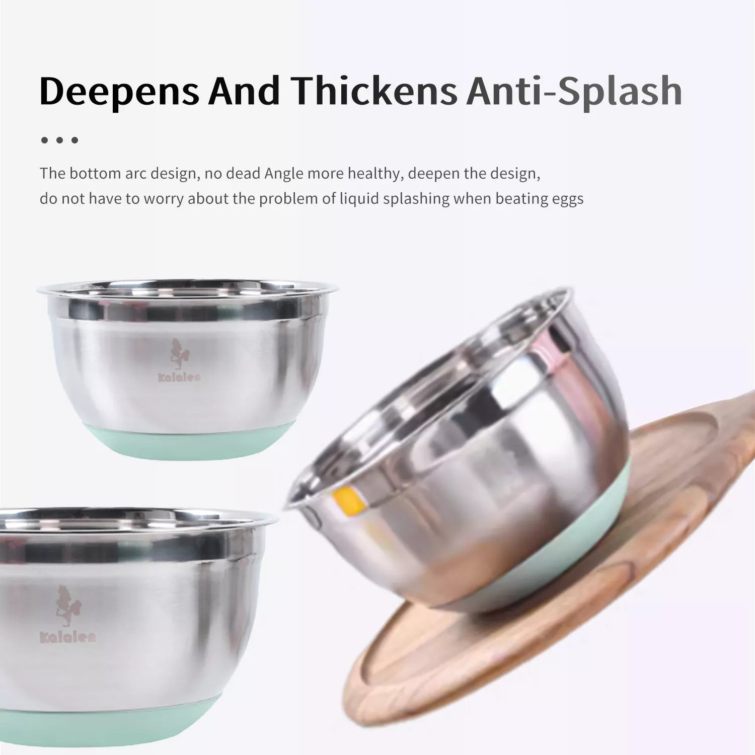 Thickened and heightened Stainless Steel Egg Beating Bowl