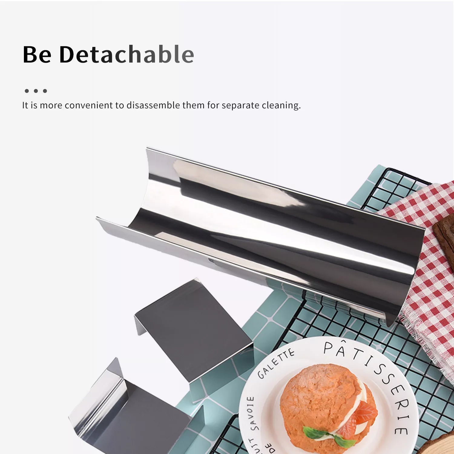 Stainless Steel U-shaped Telescopic Mold for Cake Roll