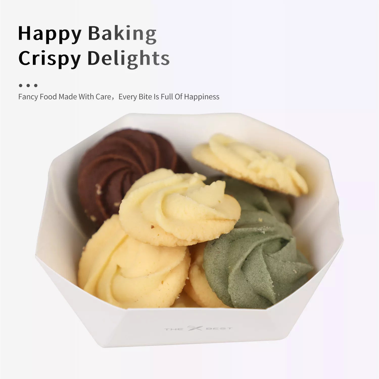15-Cavity Green Macaron Biscuit Carbon Steel Baking Pan