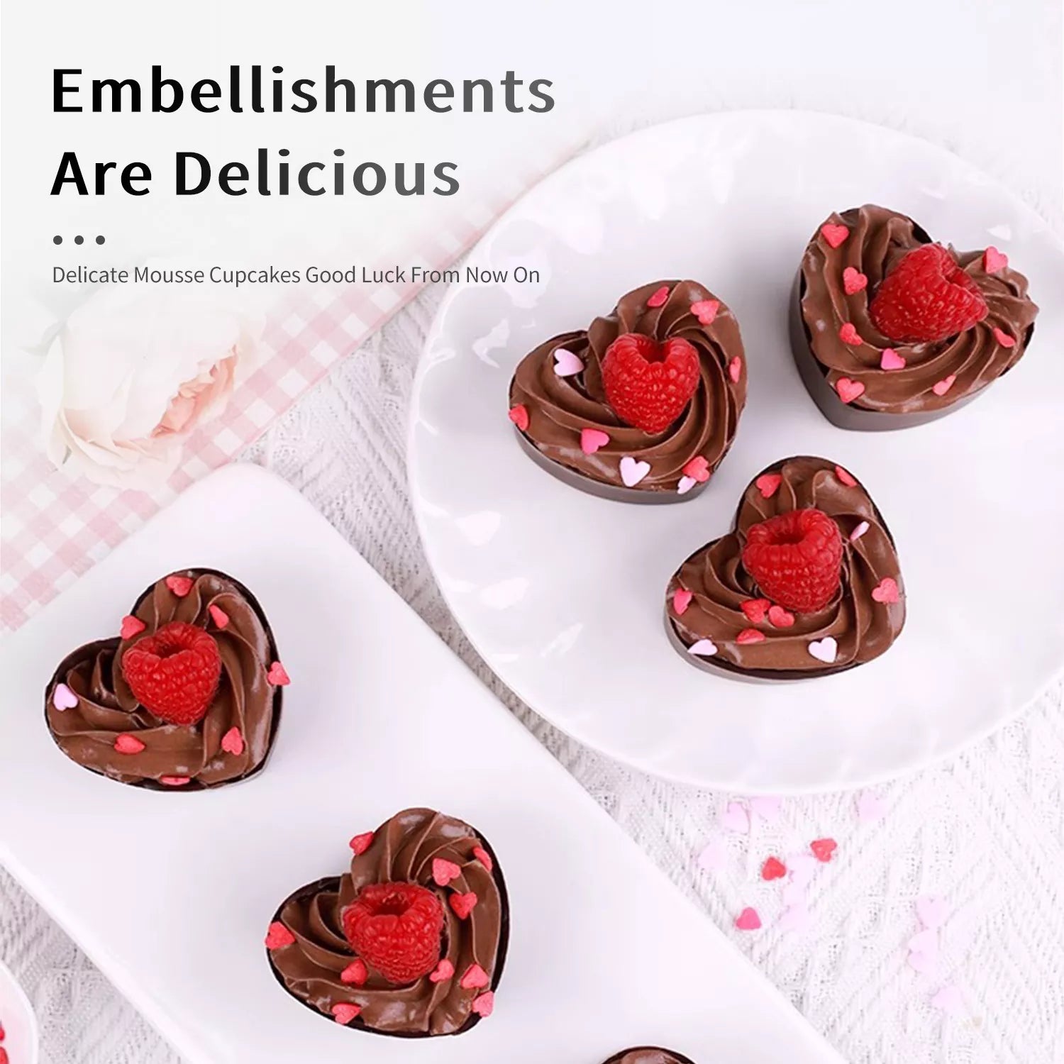 8-Hole Heart Cake Mold