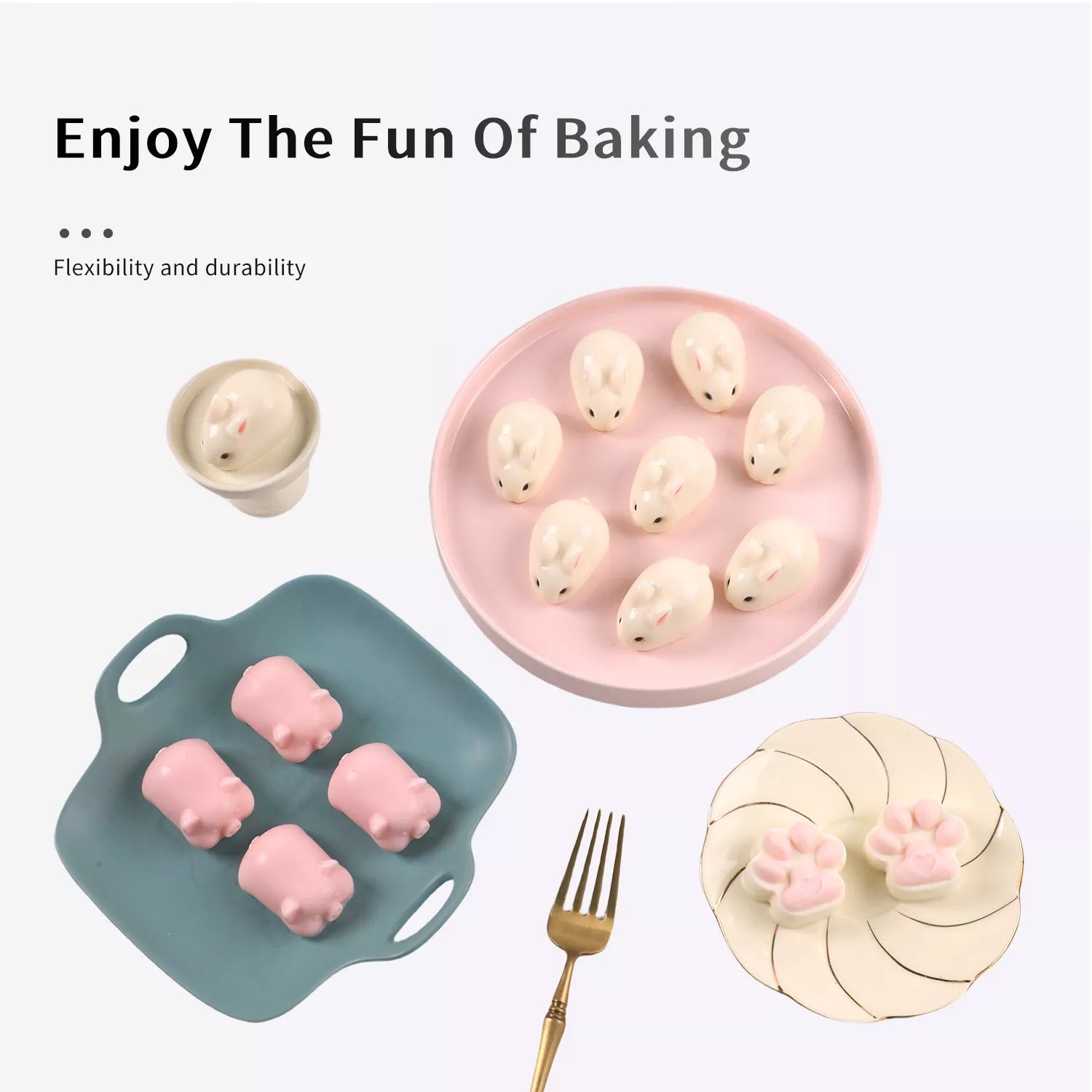 12-Cavity Rabbit Silicone Mold