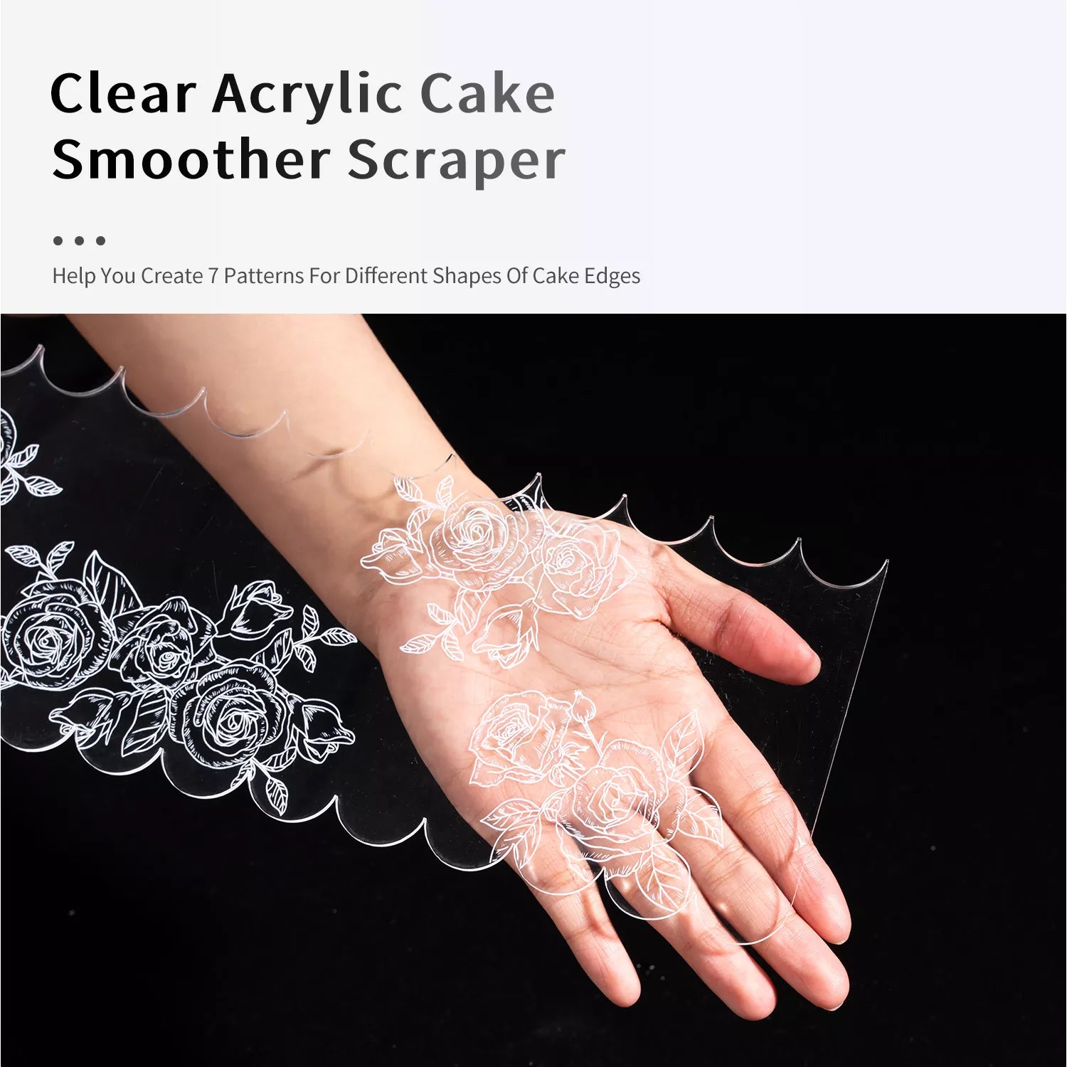Acrylic Cake Icing Aid Board Set of 4