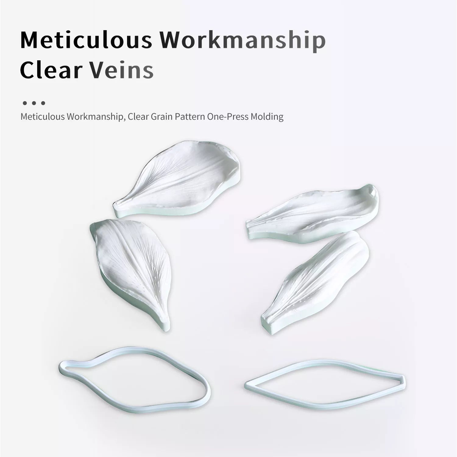 Realistic Lily Sugar Paste Cutting And Embossing Silicone Mold Set