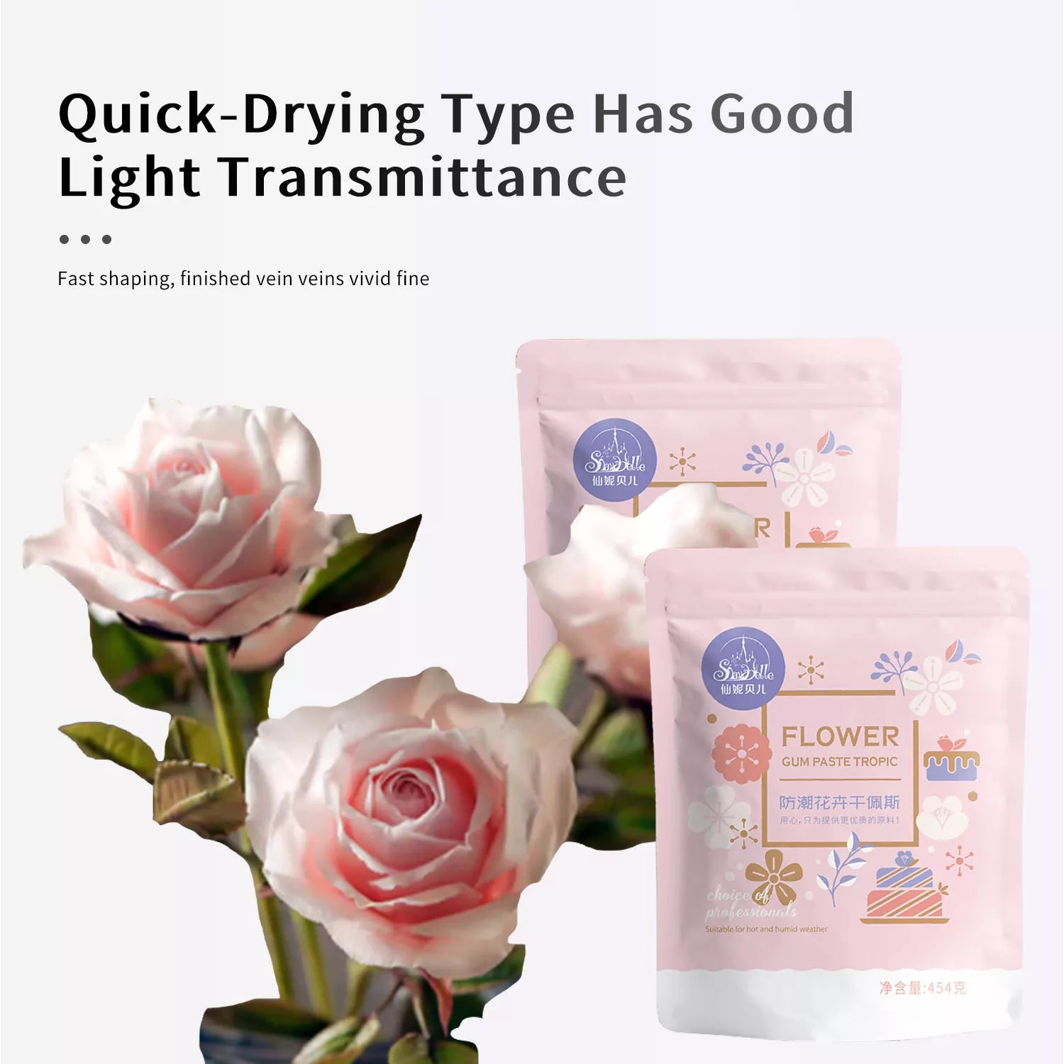 Moisture-proof Floral Fondant Gum Paste