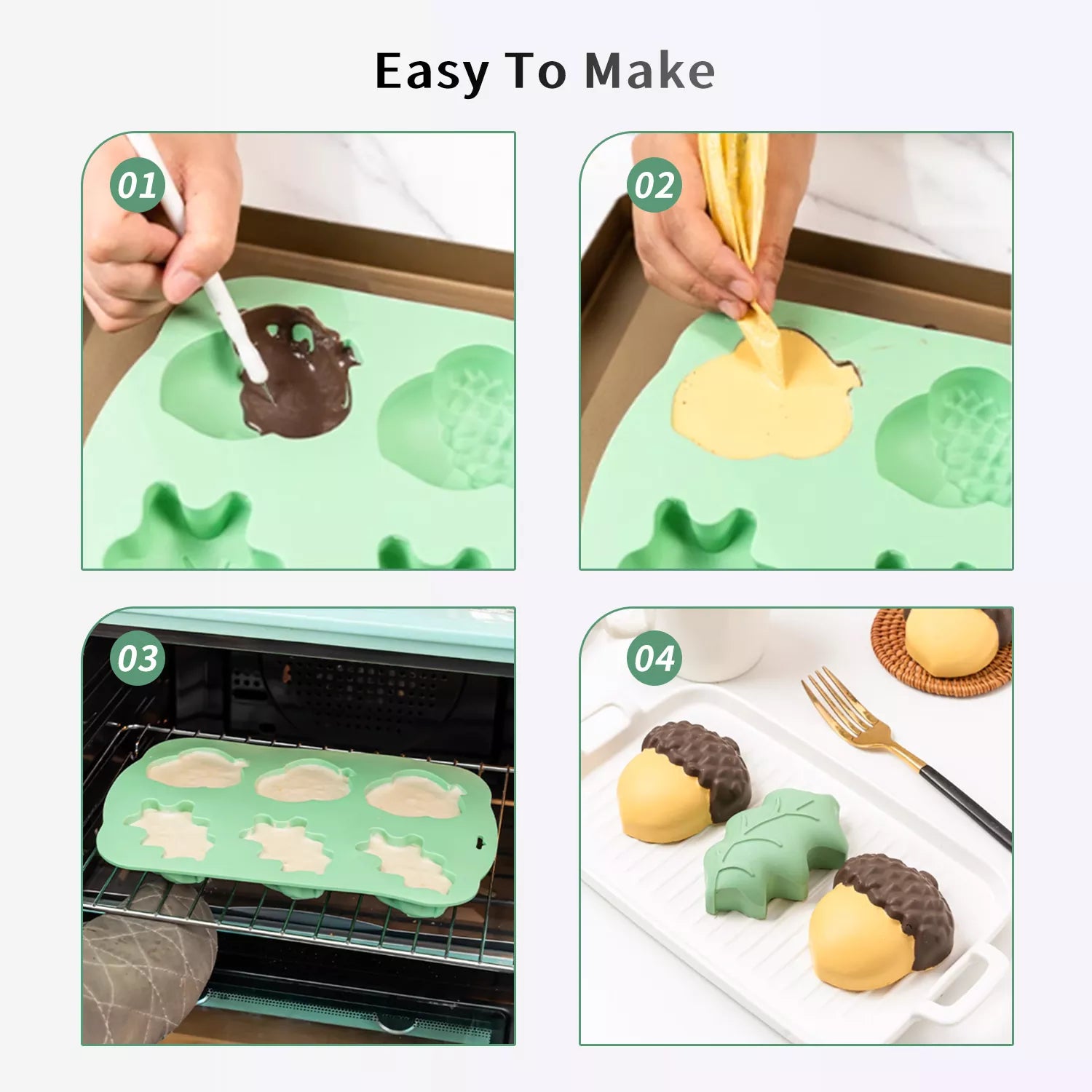 Leaf and Nut Cake Mold