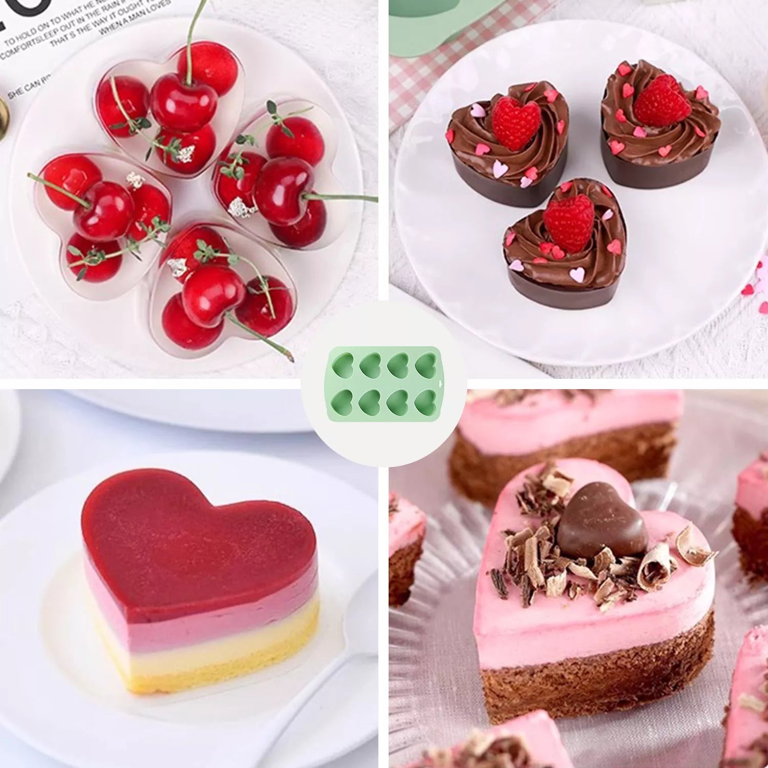8-Hole Heart Cake Mold