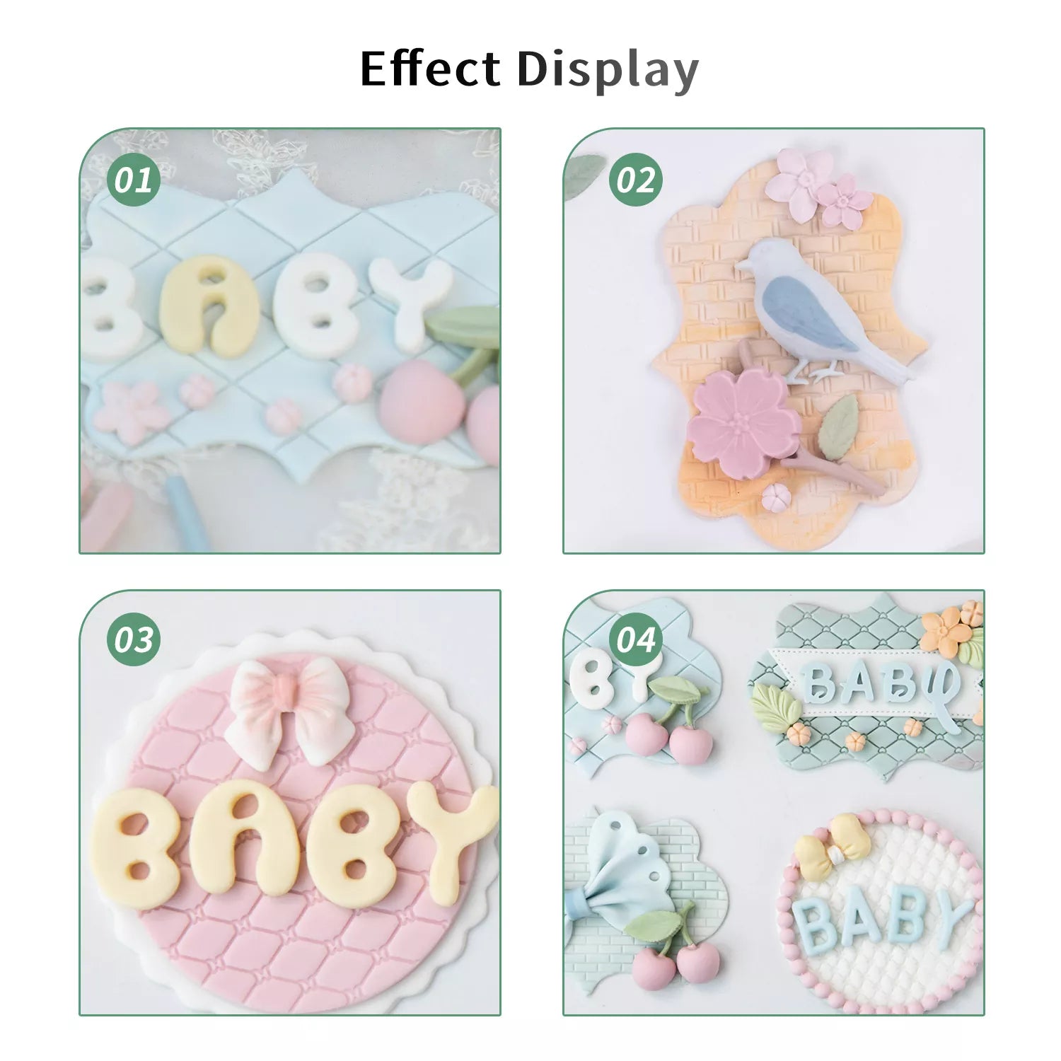 Square Pattern Fondant Pressing Mold