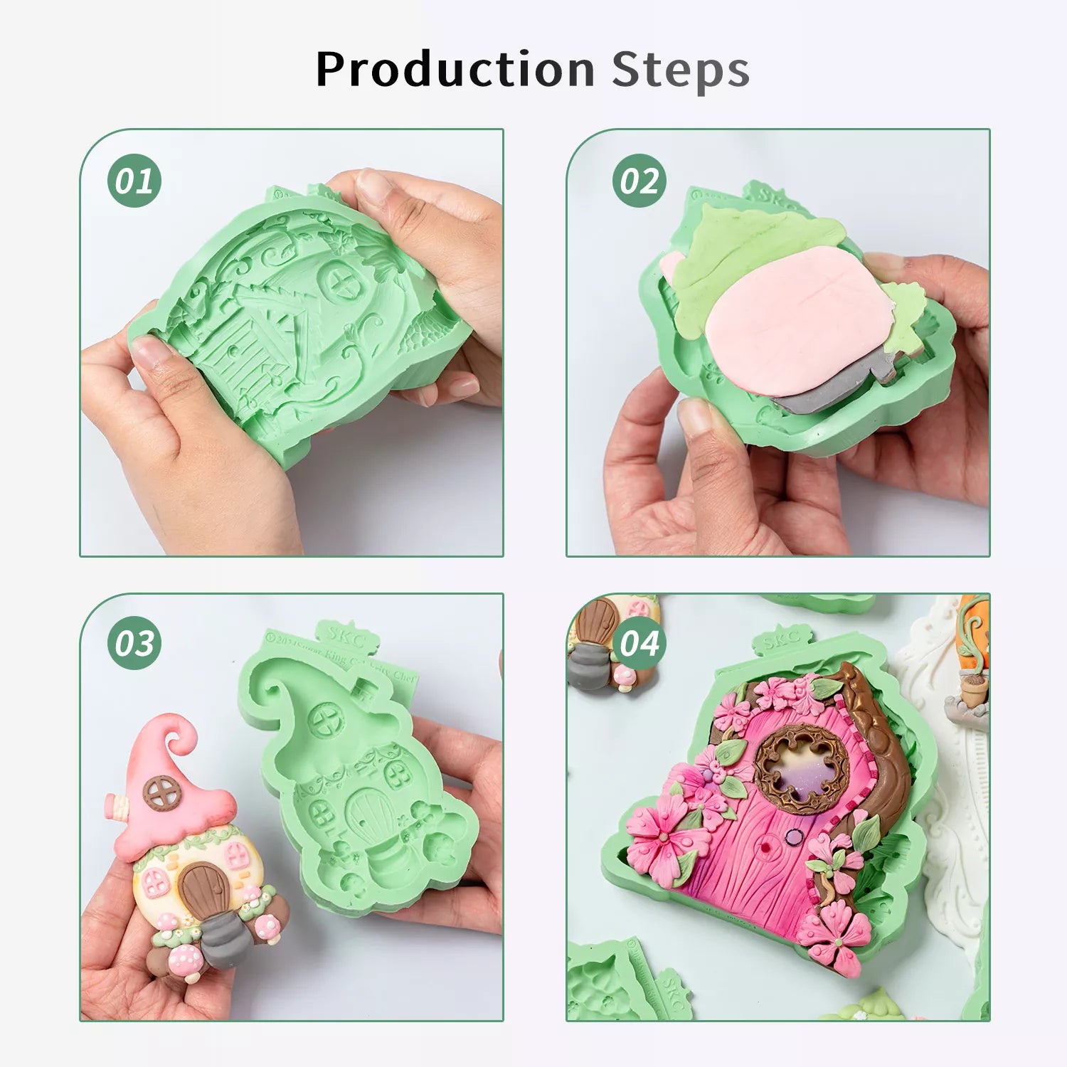 Cartoon Mushroom House Silicone Mold