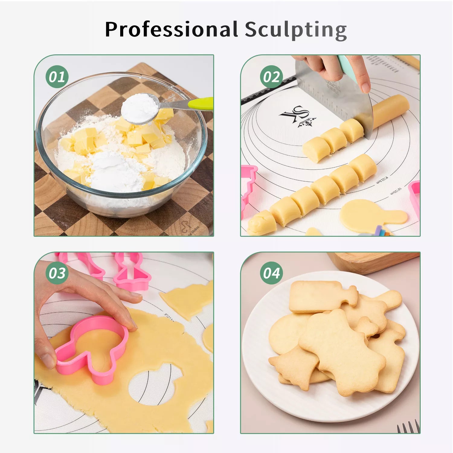 Animal, Candy, Number Fondant Cookie Cutter Set Mold