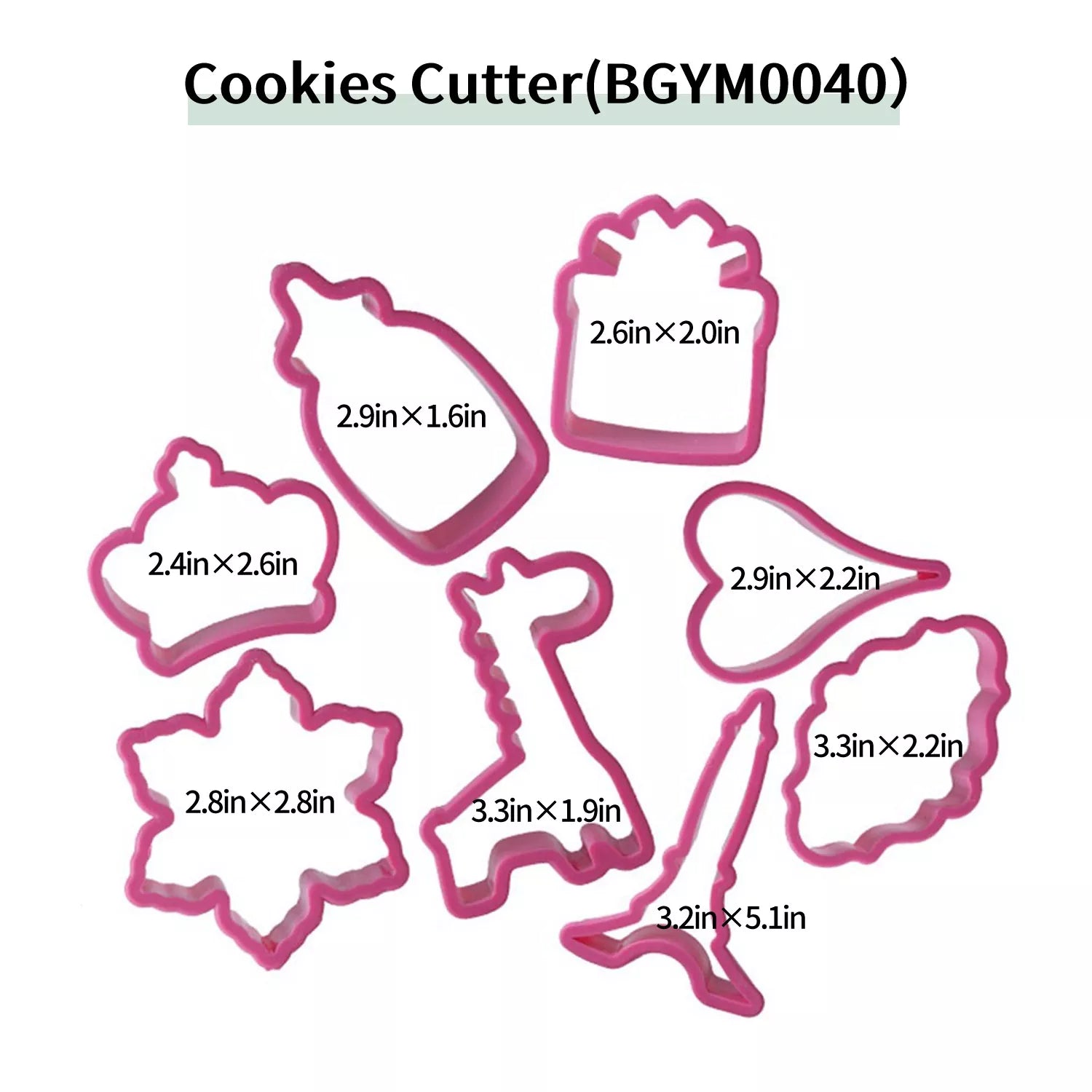 Animal, Candy, Number Fondant Cookie Cutter Set Mold