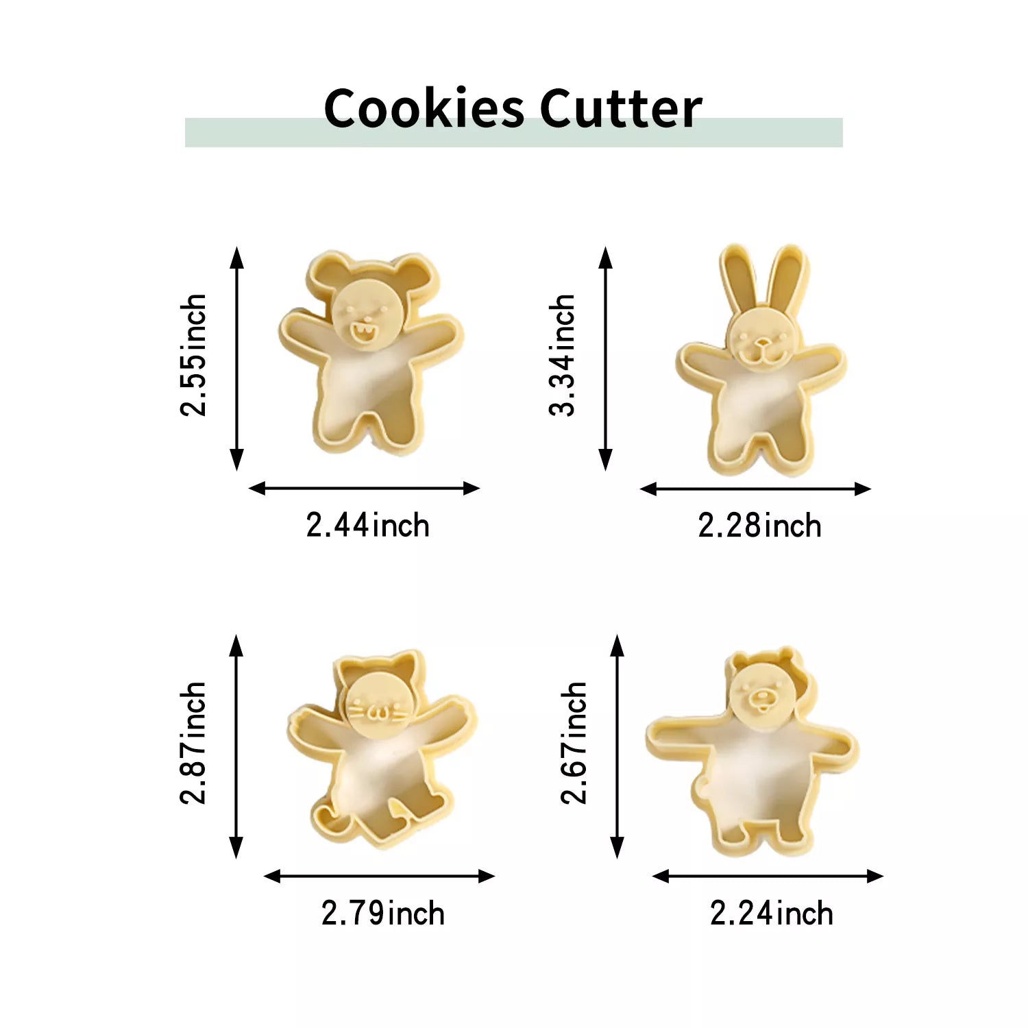 Cute Cartoon Animal Of A Variety Cutter And Embossing Set Mold