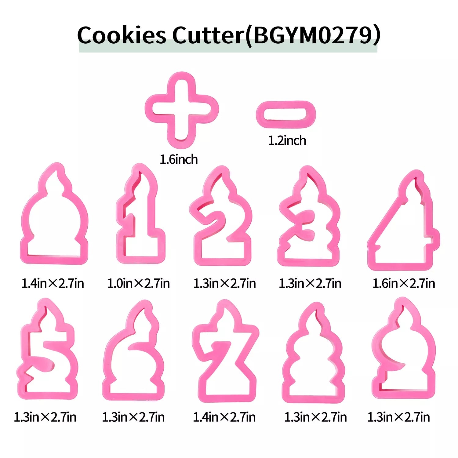 Animal, Candy, Number Fondant Cookie Cutter Set Mold