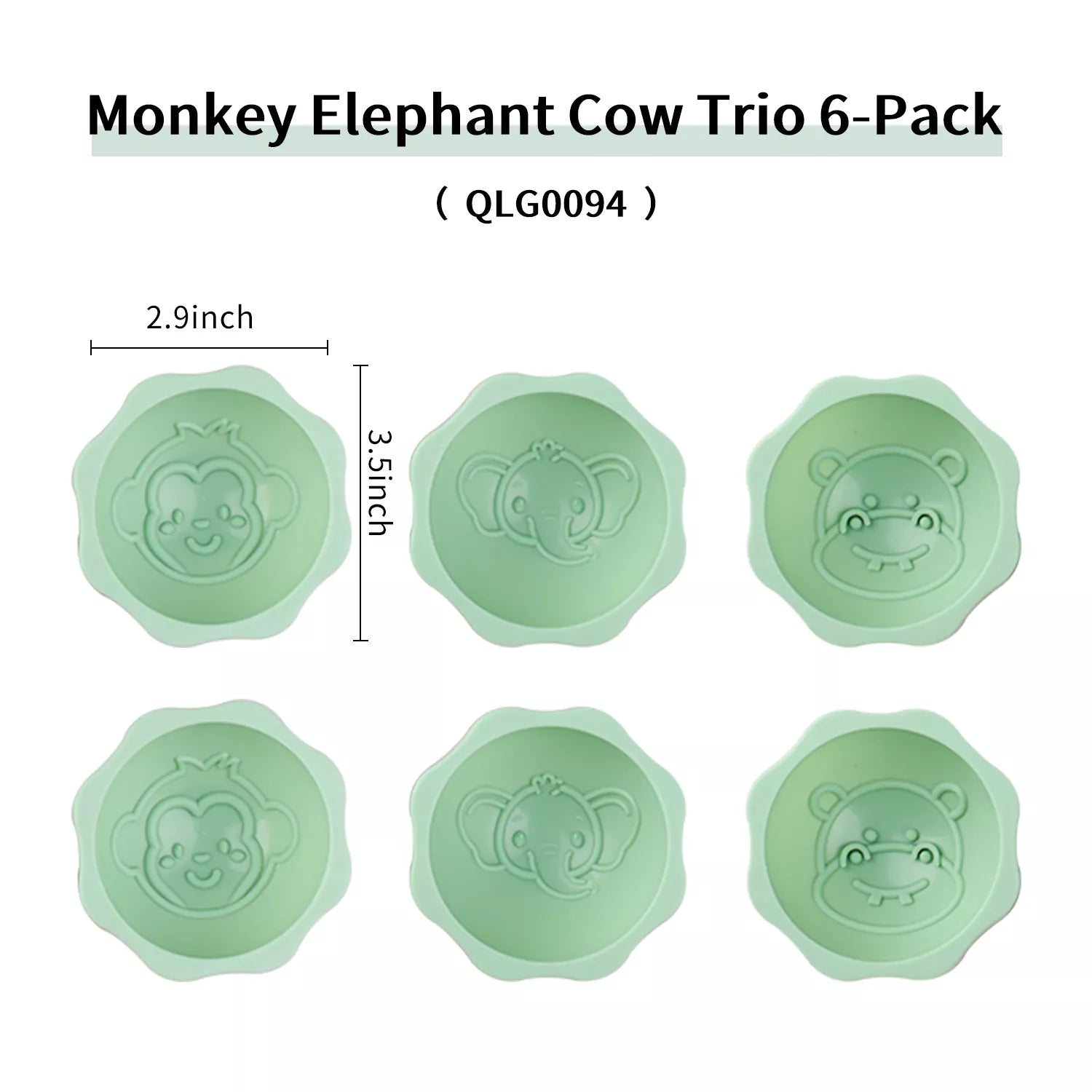 6-Piece Set Cartoon Cake Silicone Mold