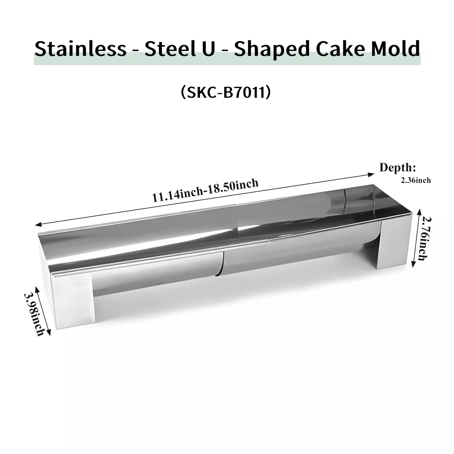 Stainless Steel U-shaped Telescopic Mold for Cake Roll