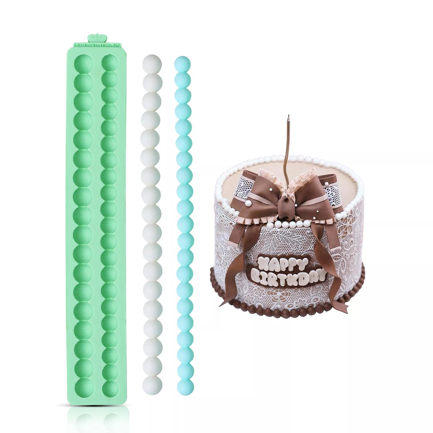 Pattern Pearl String Silicone Fondant Mold