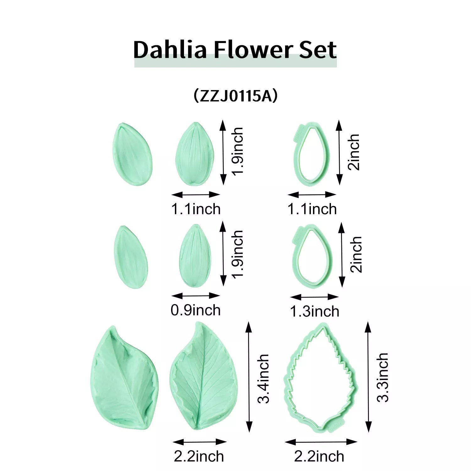 Realistic Phalaenopsis Orchid Sugar Paste Cutting And Embossing Silicone Mold Set